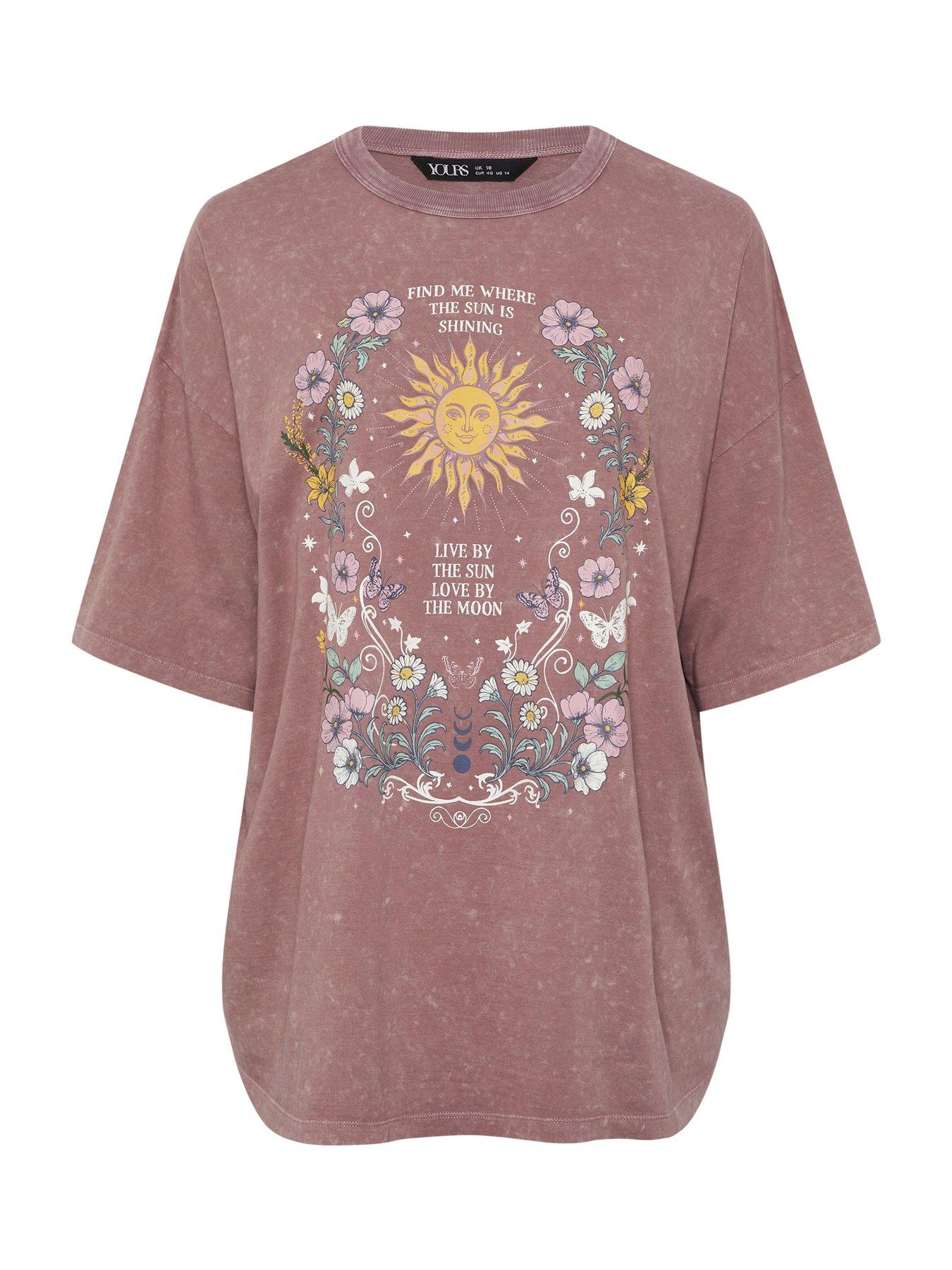 Image 5 of 5 of Yours Curve Placement Boxy T-shirt