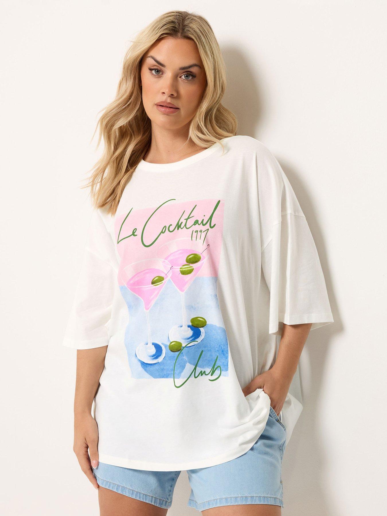 Yours Curve Placement Boxy T-shirt
