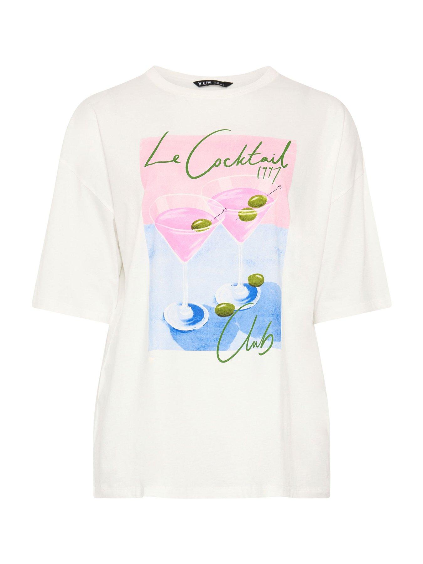 Image 5 of 5 of Yours Curve Placement Boxy T-shirt