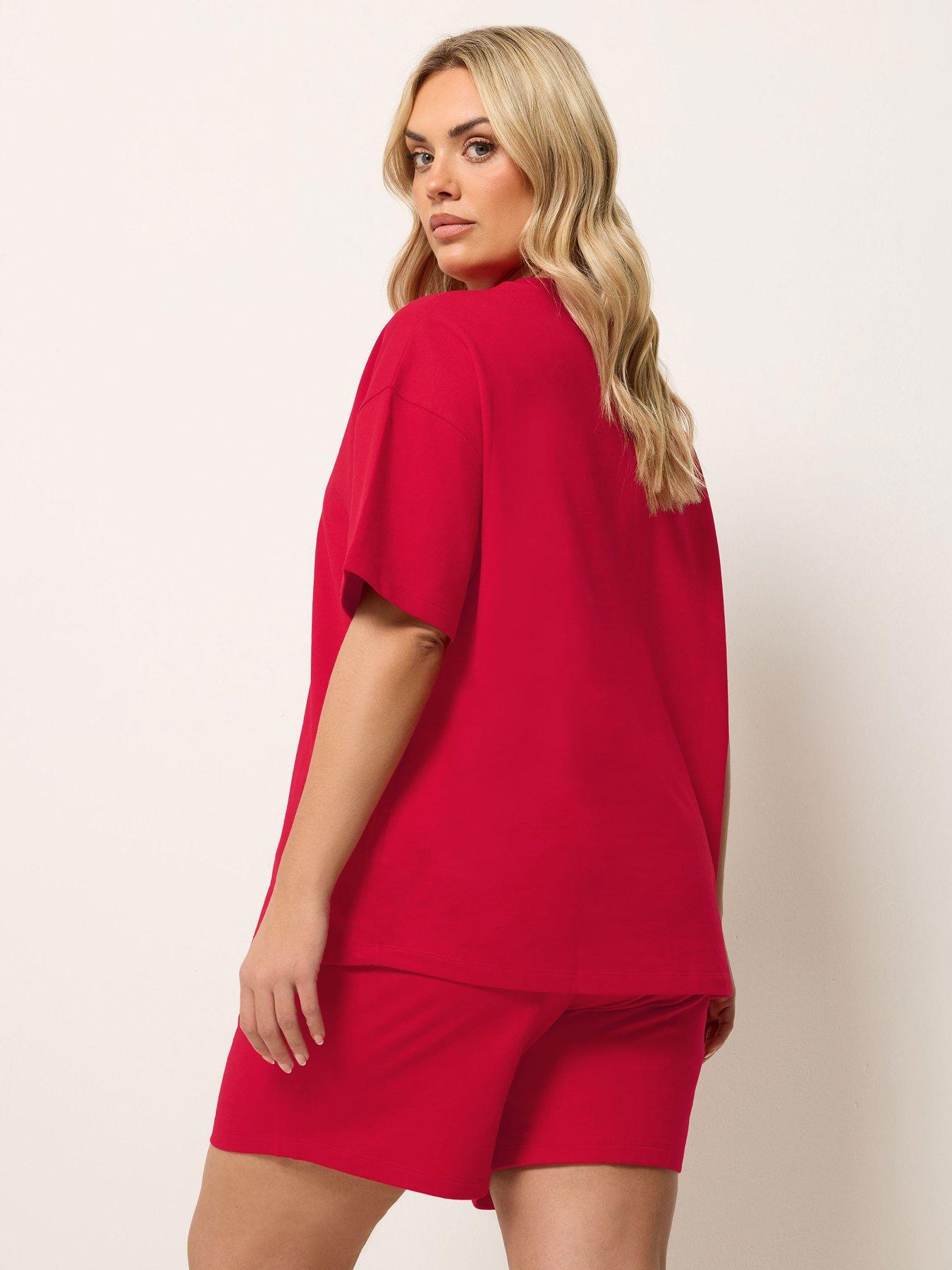 Image 2 of 5 of Yours Curve Shorts And T-shirt Sweat Set