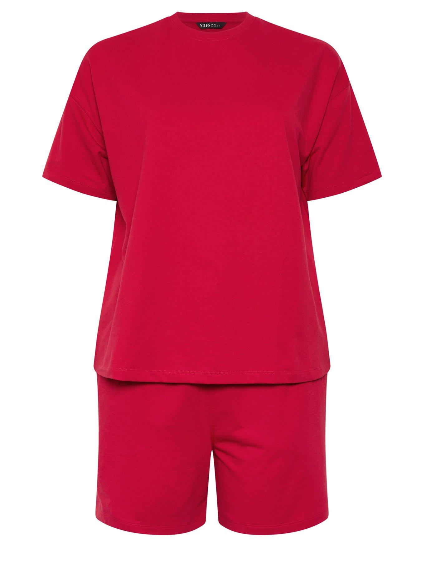 Image 5 of 5 of Yours Curve Shorts And T-shirt Sweat Set