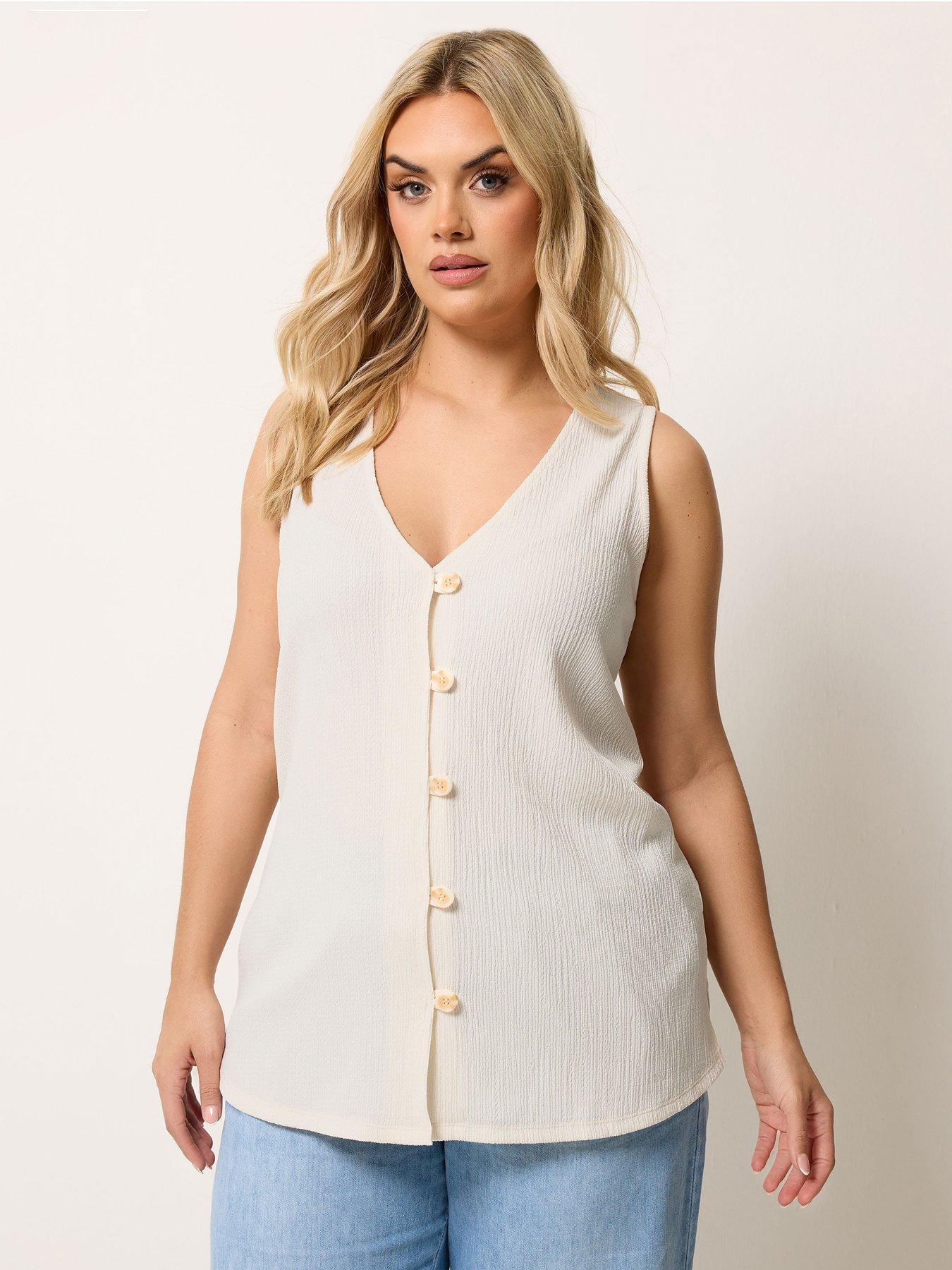 Yours Curve Textured Waistcoat
