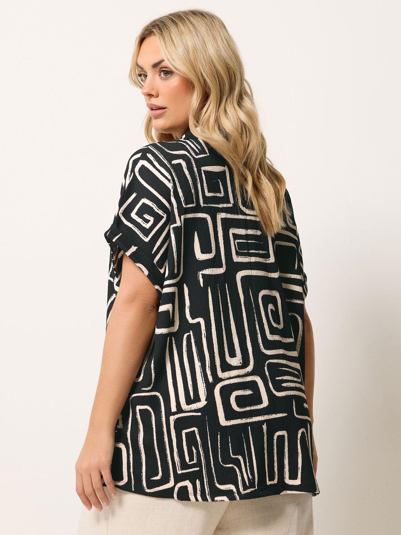 Image 2 of 5 of Yours Curve Textured T-shirt Co Ord