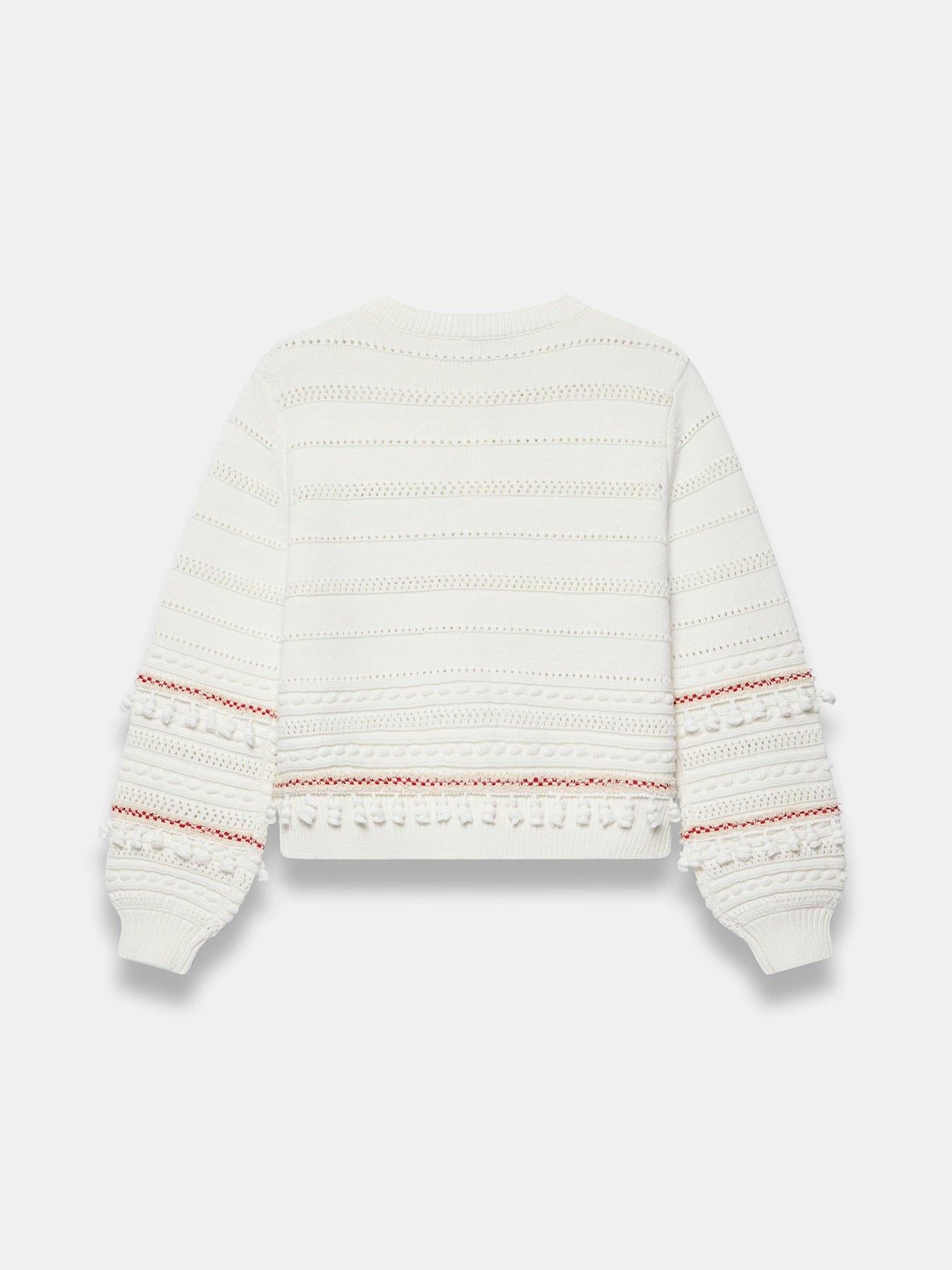 Image 6 of 6 of Mint Velvet Ivory Tassel Knit Cardigan