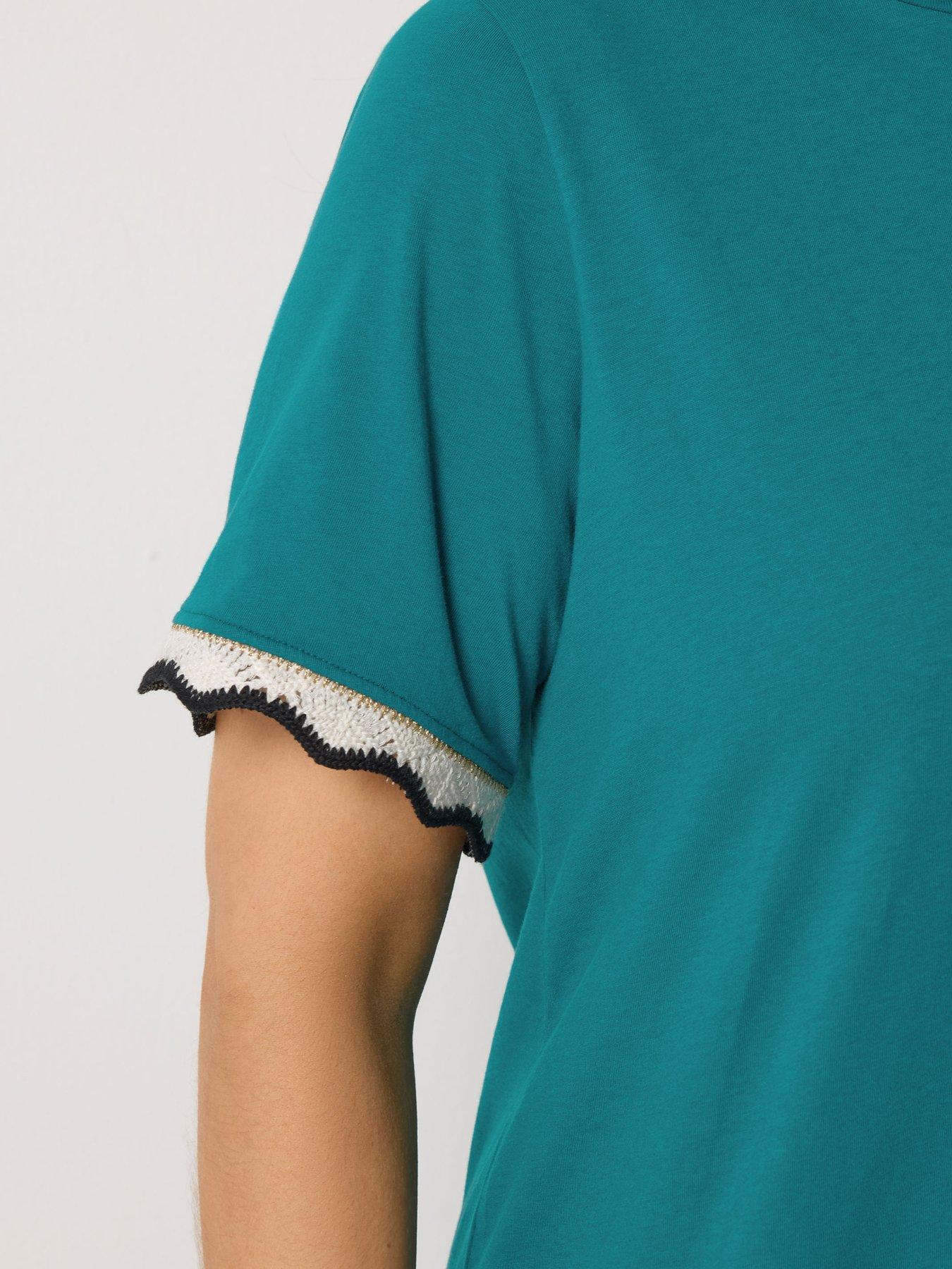 Image 4 of 4 of Yours Curve Trim T-shirt