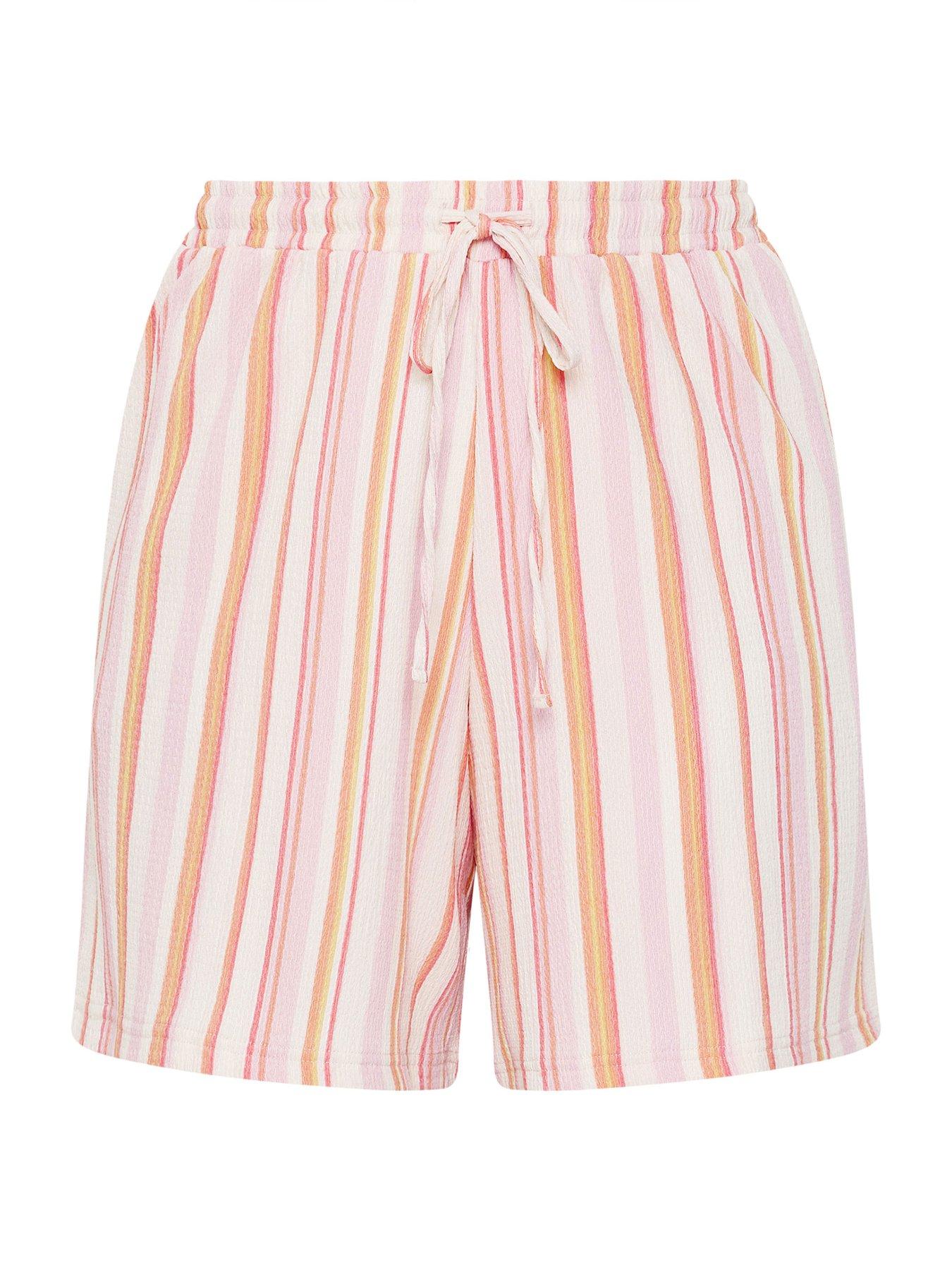 Image 5 of 5 of Yours Curve Striped Short Co-ord