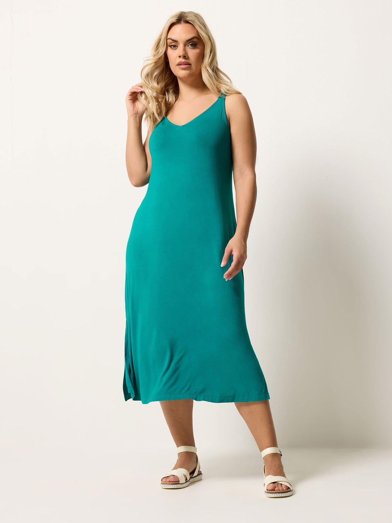 Yours Curve Throw On Beach Dress - Blue