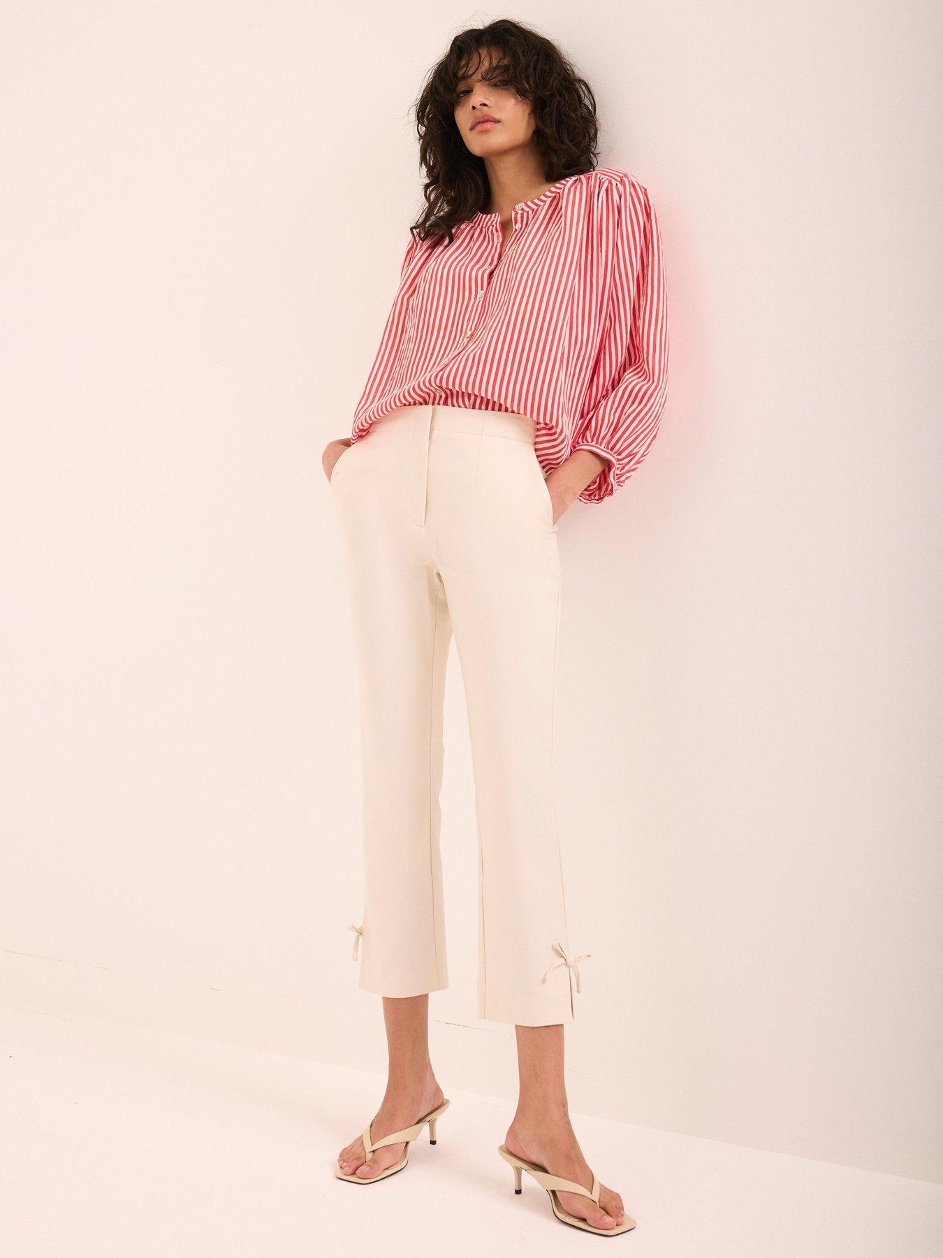 Mint Velvet Neutral Capri Trouser