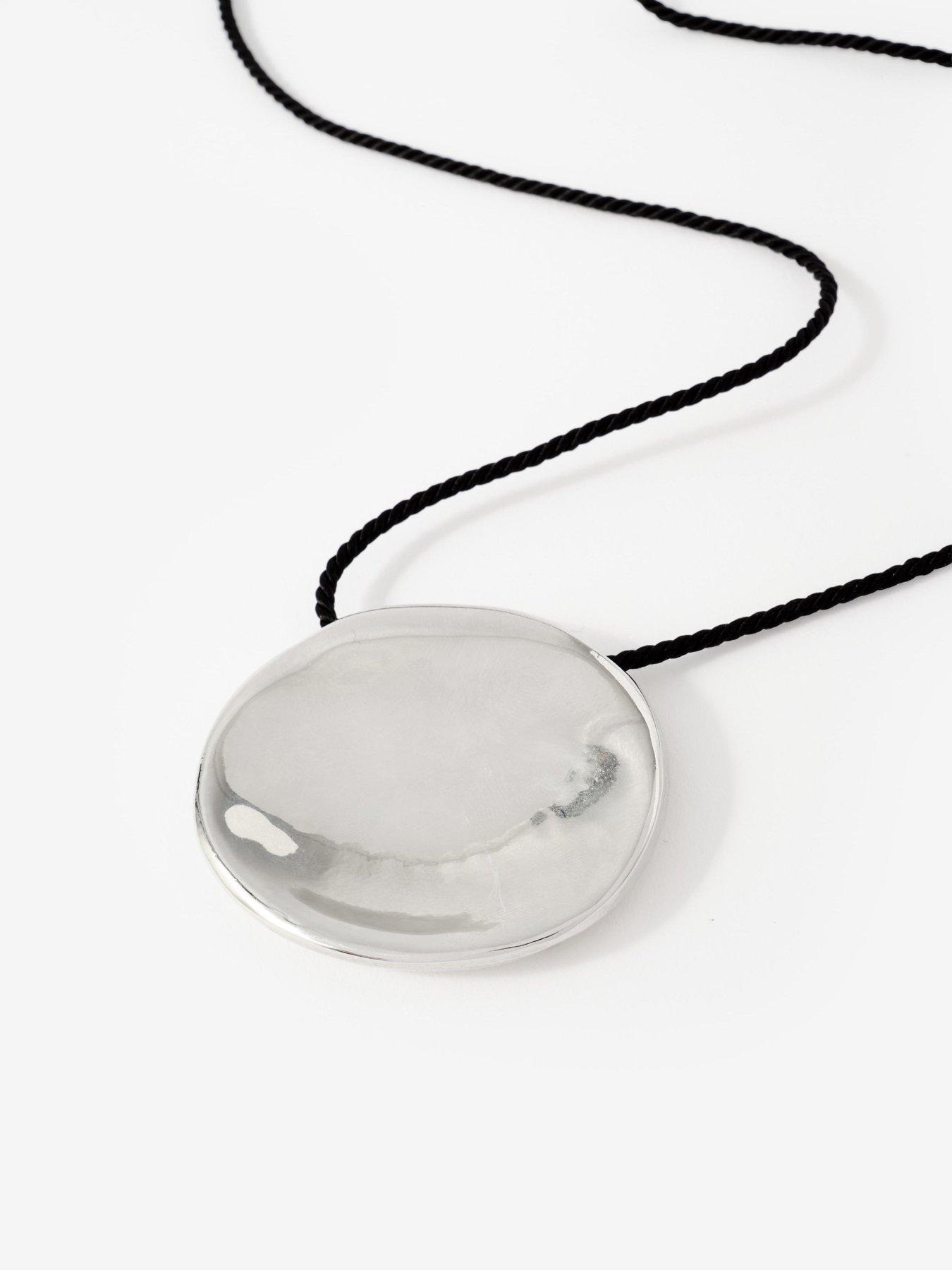 Image 3 of 4 of Mint Velvet Stud Rope Necklace - Silver
