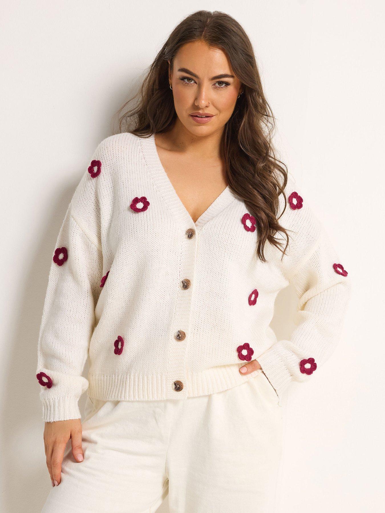 Yours Curve 3d Floral Midi Cardigan