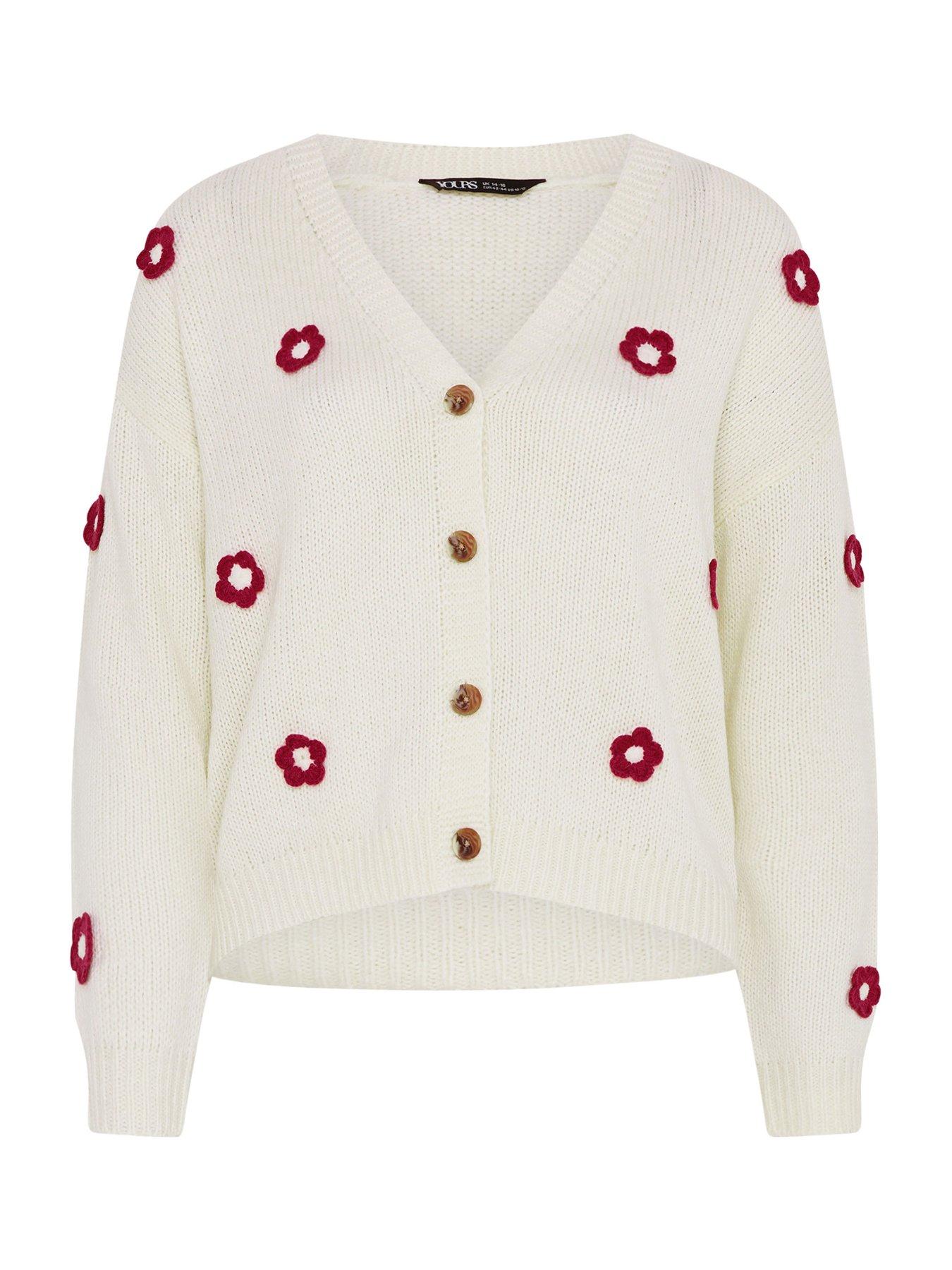 Image 5 of 5 of Yours Curve 3d Floral Midi Cardigan