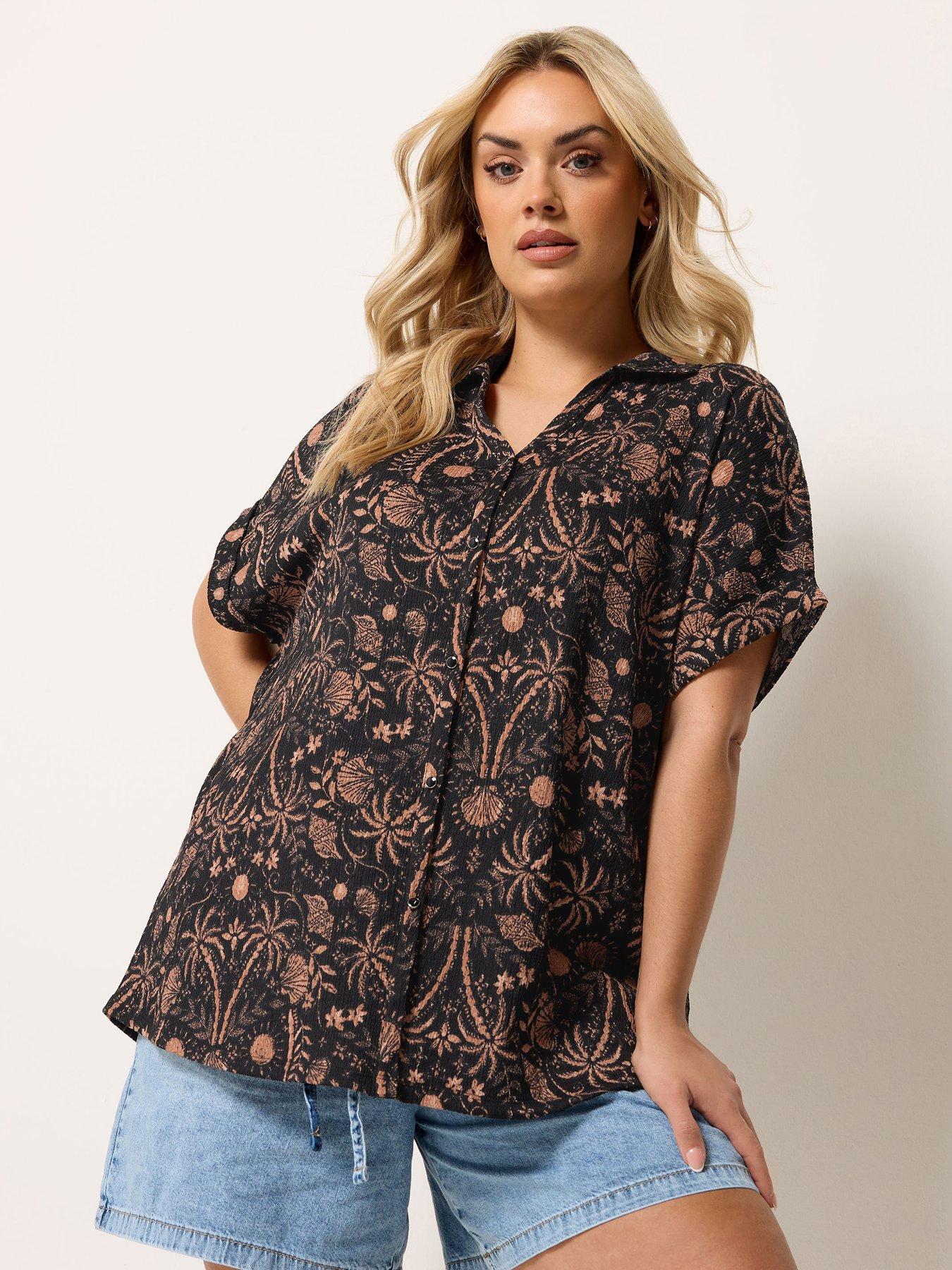 Image 1 of 5 of Yours Curve Grown On Boxy Shirt