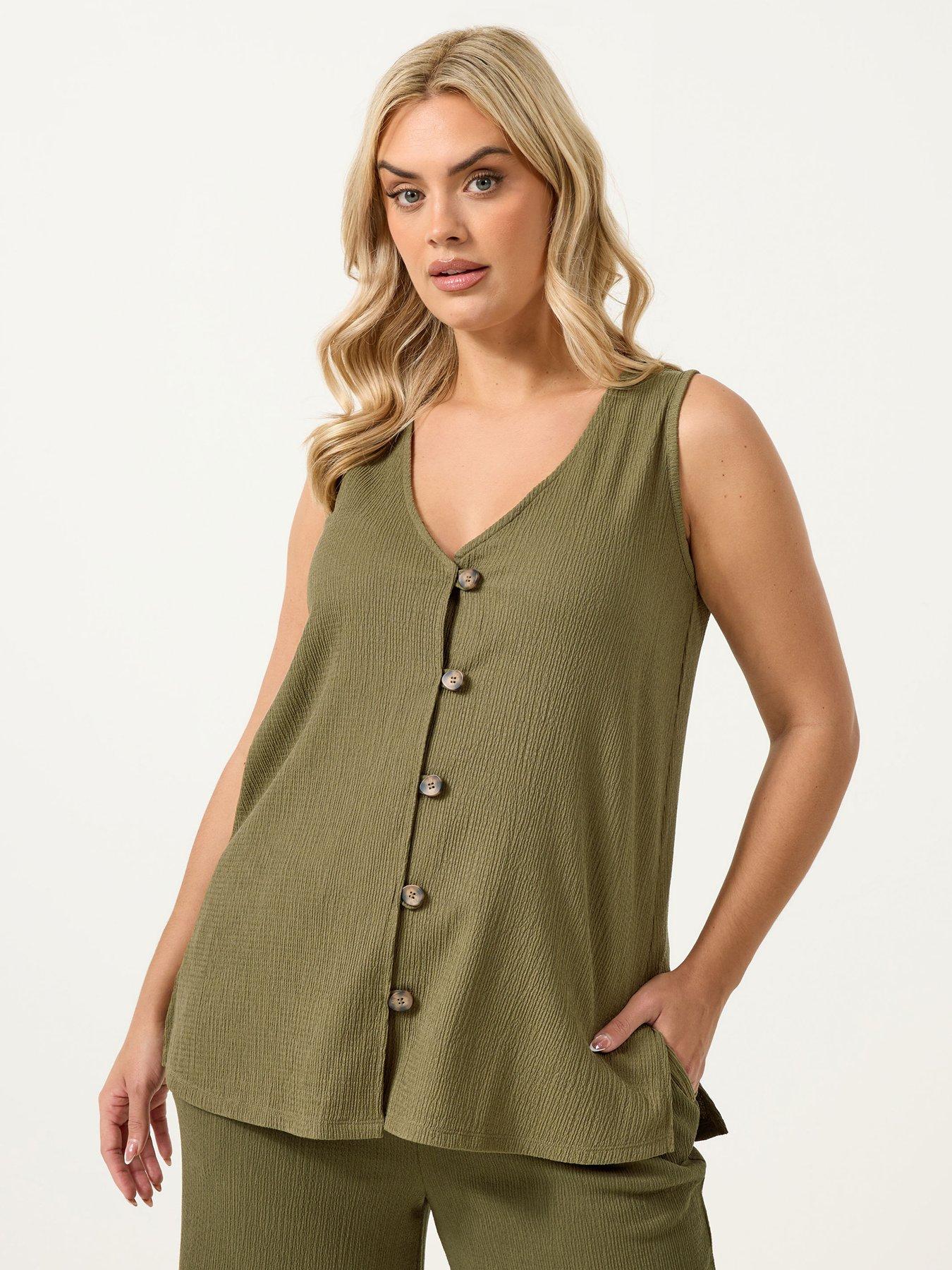 Yours Curve Textured Co Ord Waistcoat
