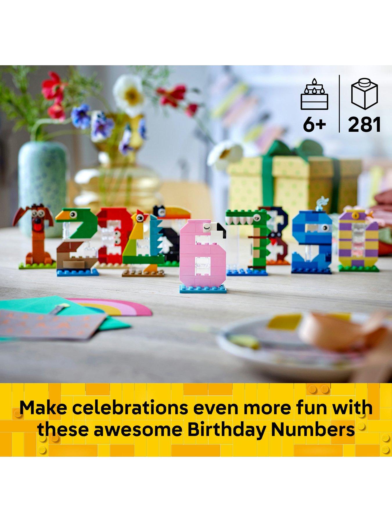 Image 2 of 8 of LEGO Birthday Numbers - Cake Topper with Animal Toys 40807