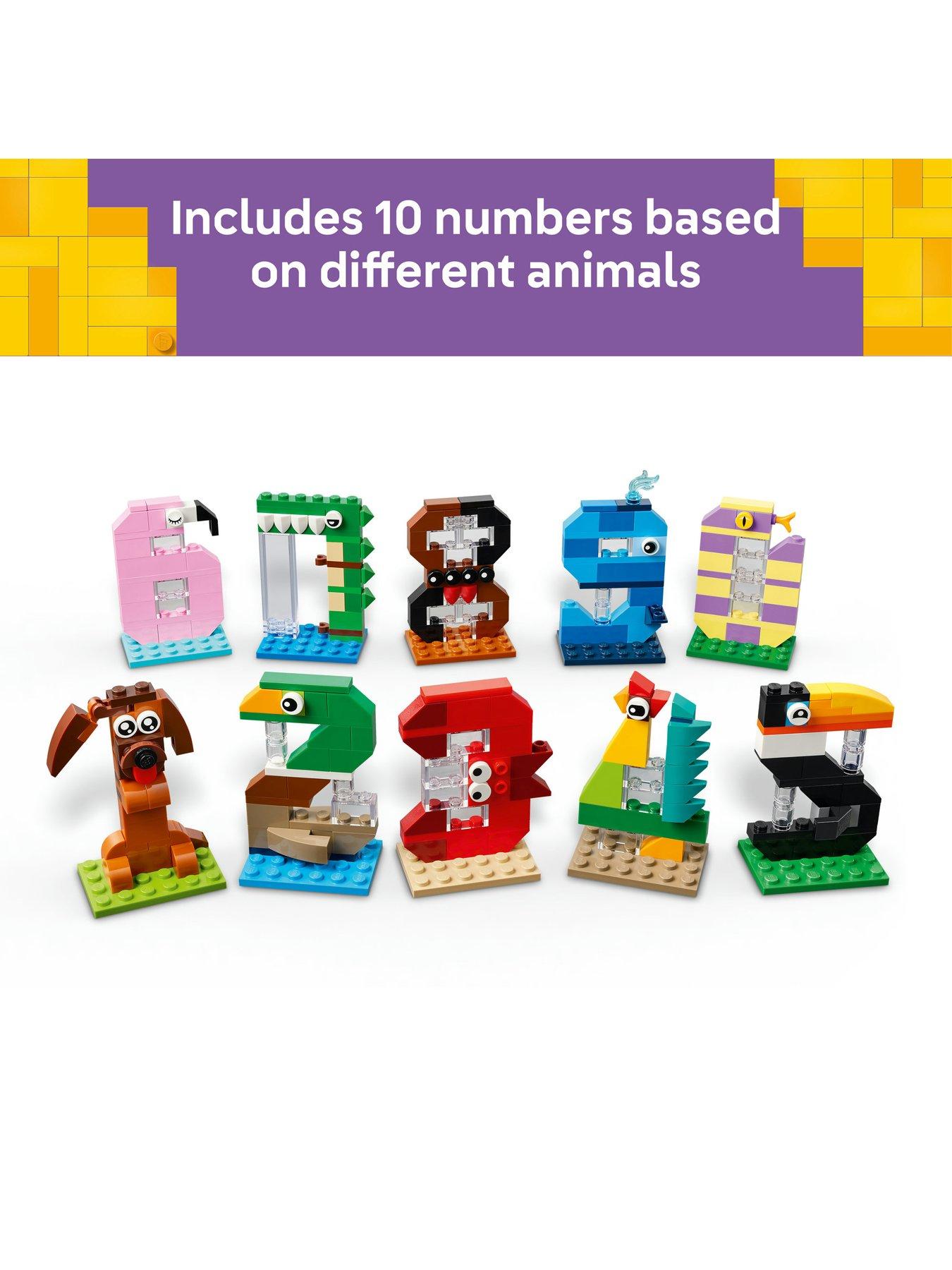 Image 3 of 8 of LEGO Birthday Numbers - Cake Topper with Animal Toys 40807