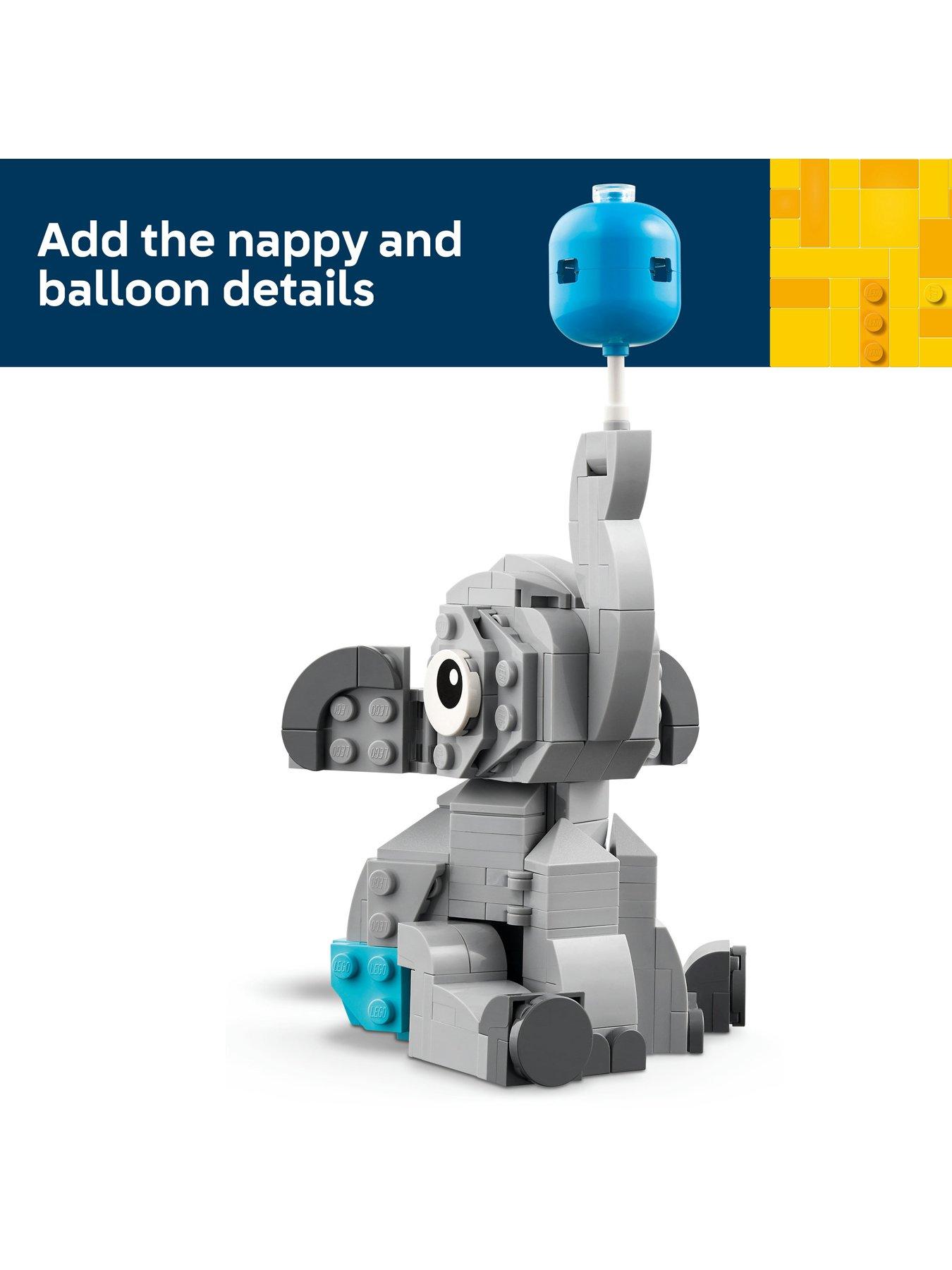Image 3 of 8 of LEGO Baby Elephant in the Sky Set for Adults 40814