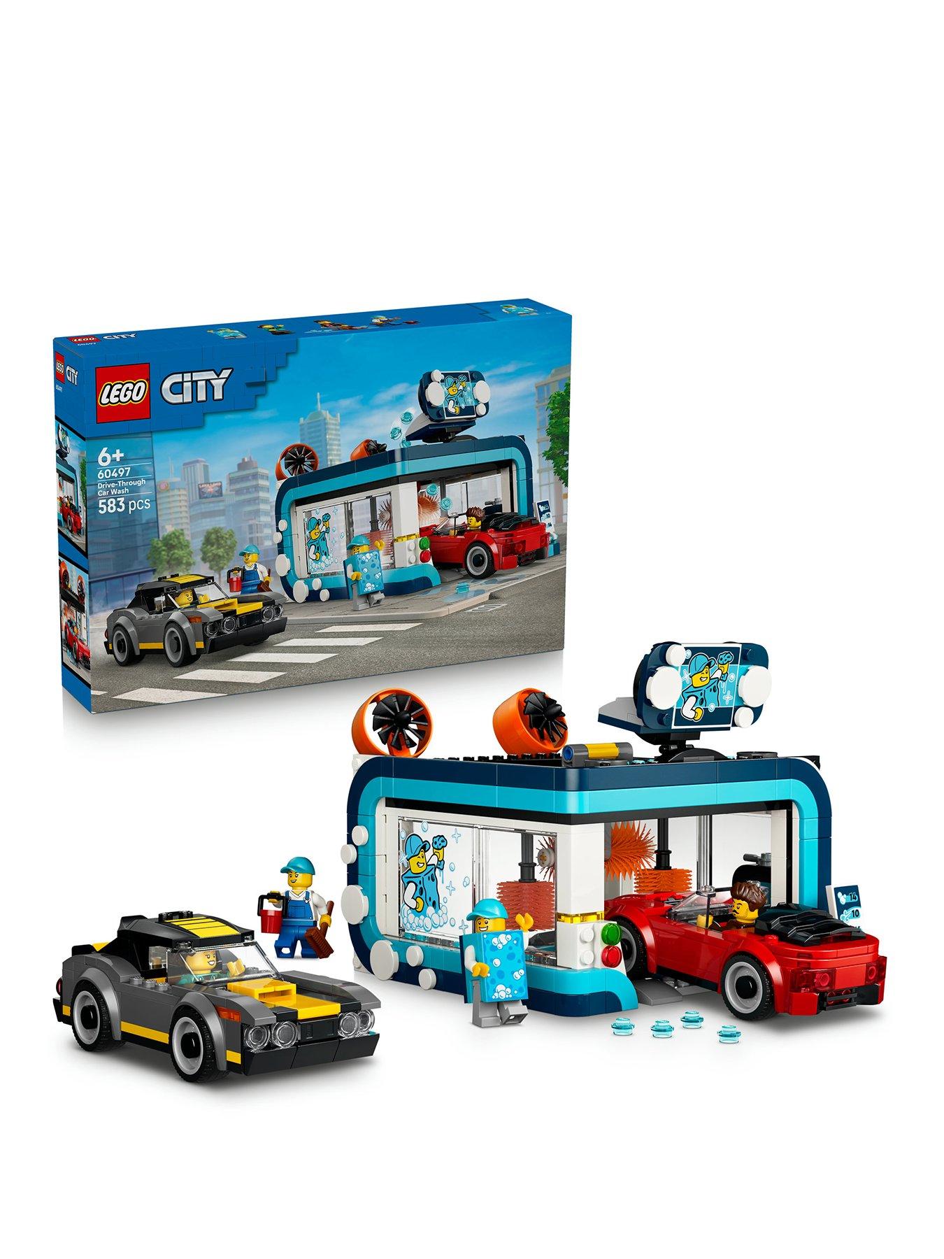 Image 1 of 8 of LEGO City Drive-Through Car Wash Building Toy 60497