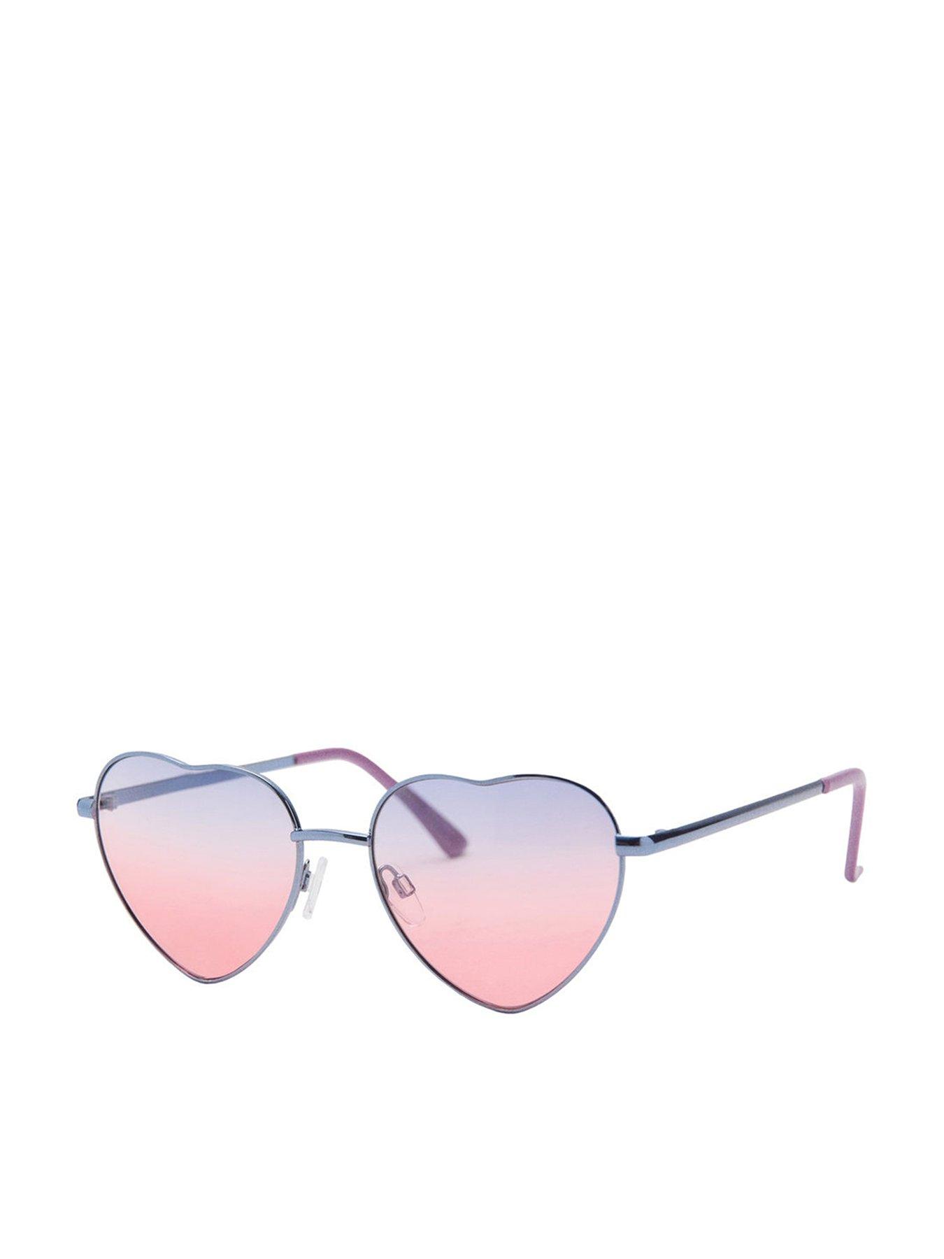 Image 1 of 4 of Mango Girls Heart Sunglasses - Purple