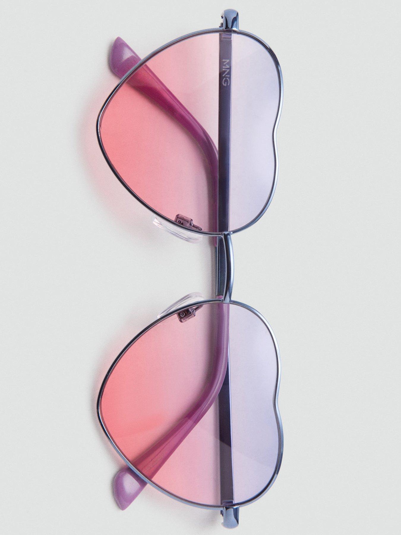 Image 4 of 4 of Mango Girls Heart Sunglasses - Purple