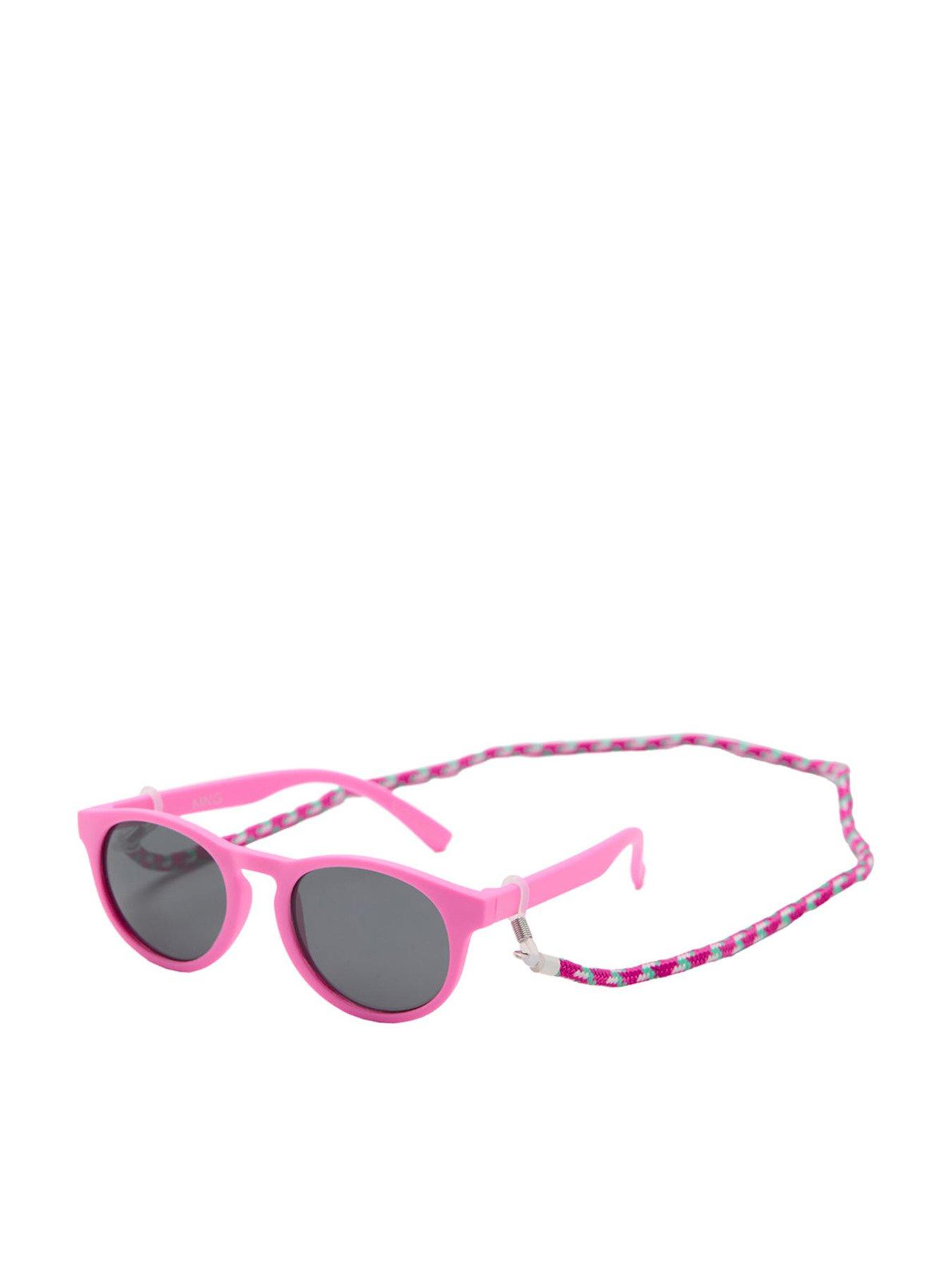 Image 1 of 5 of Mango Girls Sunglasses With Strap - Pink