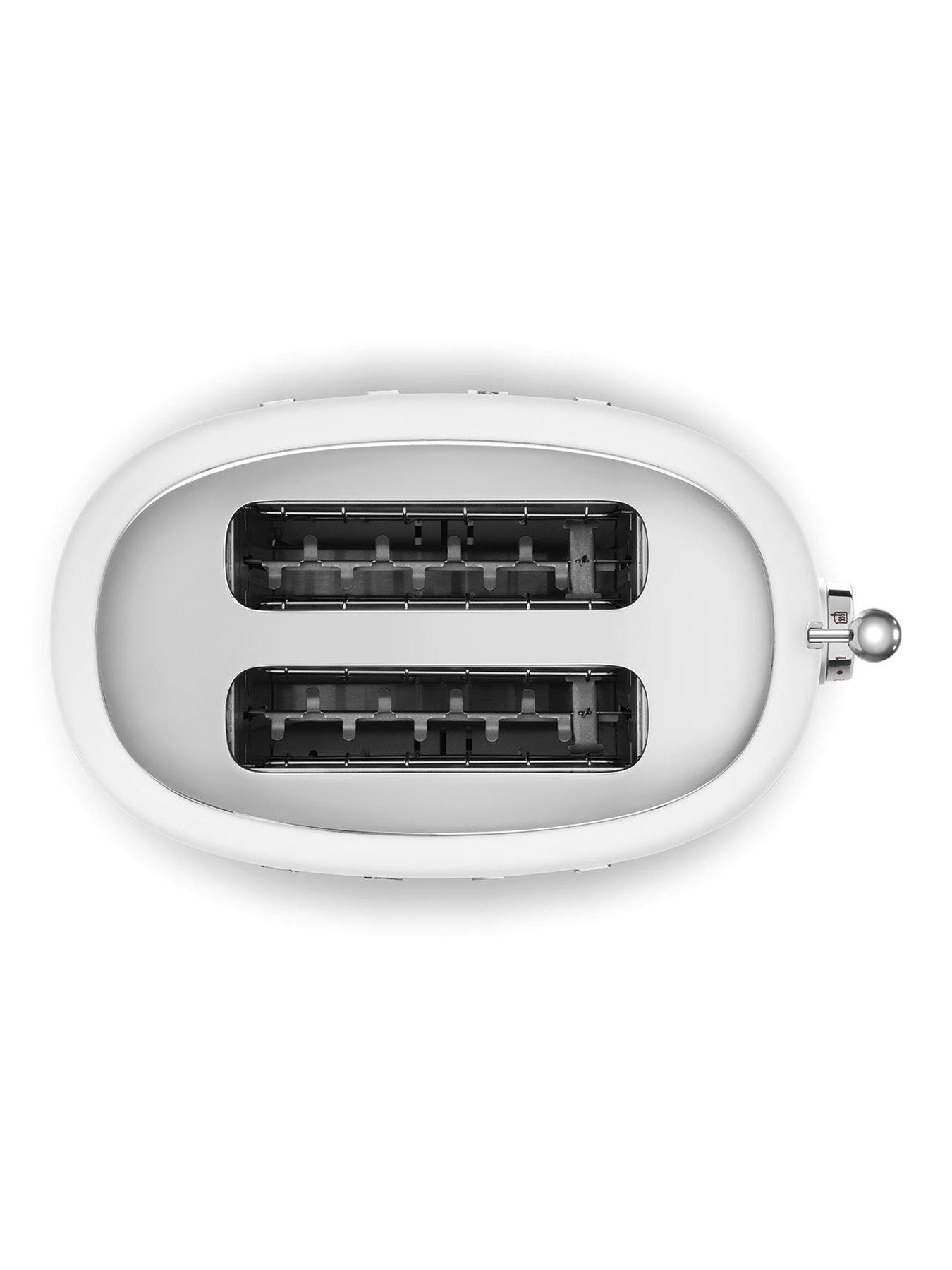 Image 5 of 6 of Smeg 50's Style Retro 1.7L Kettle & Multi-Functional 2-Slice Toaster, White