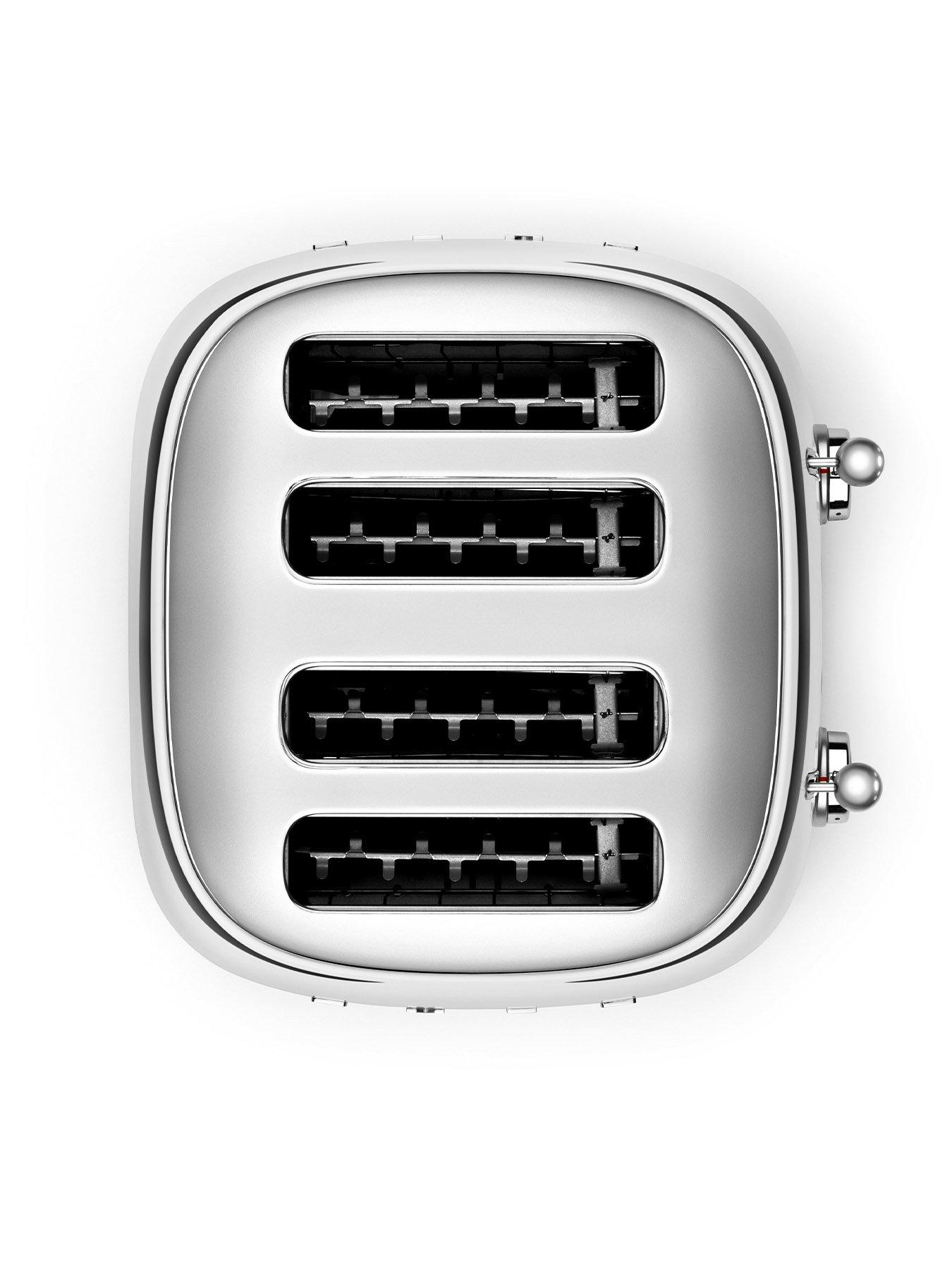Image 5 of 6 of Smeg 50's Style Retro 1.7L Kettle &amp; Multi-Functional 4-Slice Toaster -&nbsp;Stainless Steel