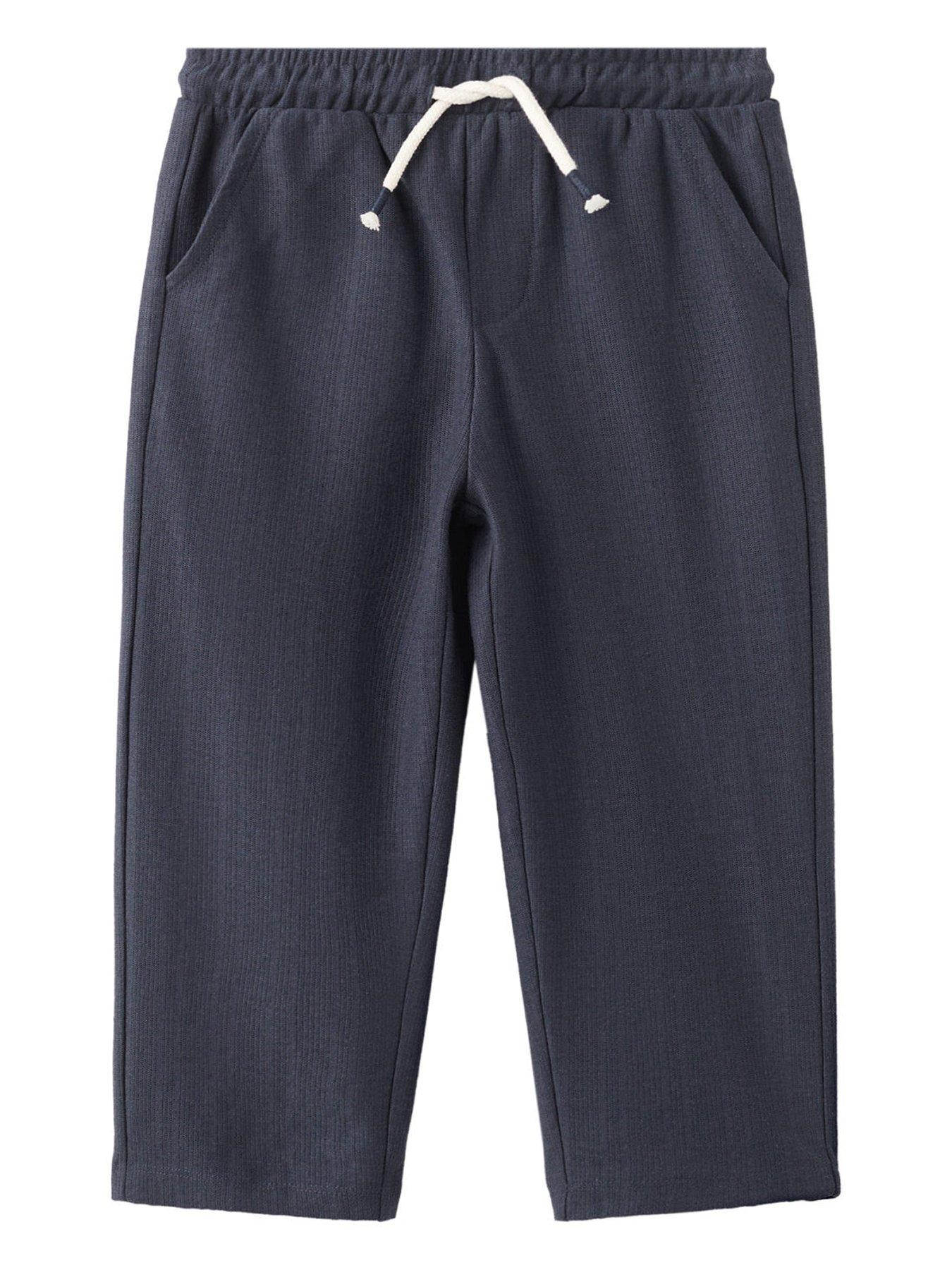 Mango Younger Boys Elasticated Waist Trousers - Navy