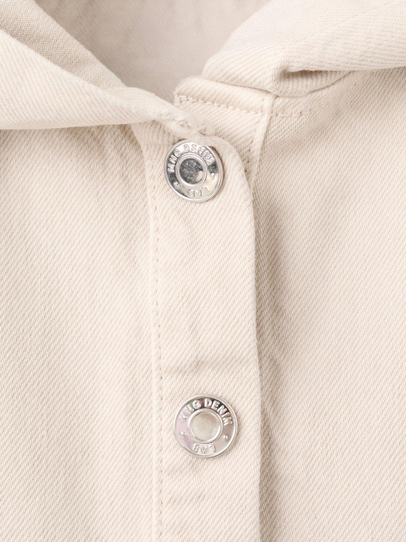 Image 3 of 4 of Mango Younger Boys Hooded Denim Jacket - Beige