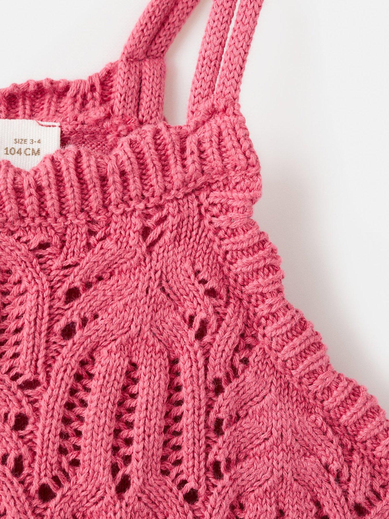 Mango Younger Girls Crochet Dress - Red | Very