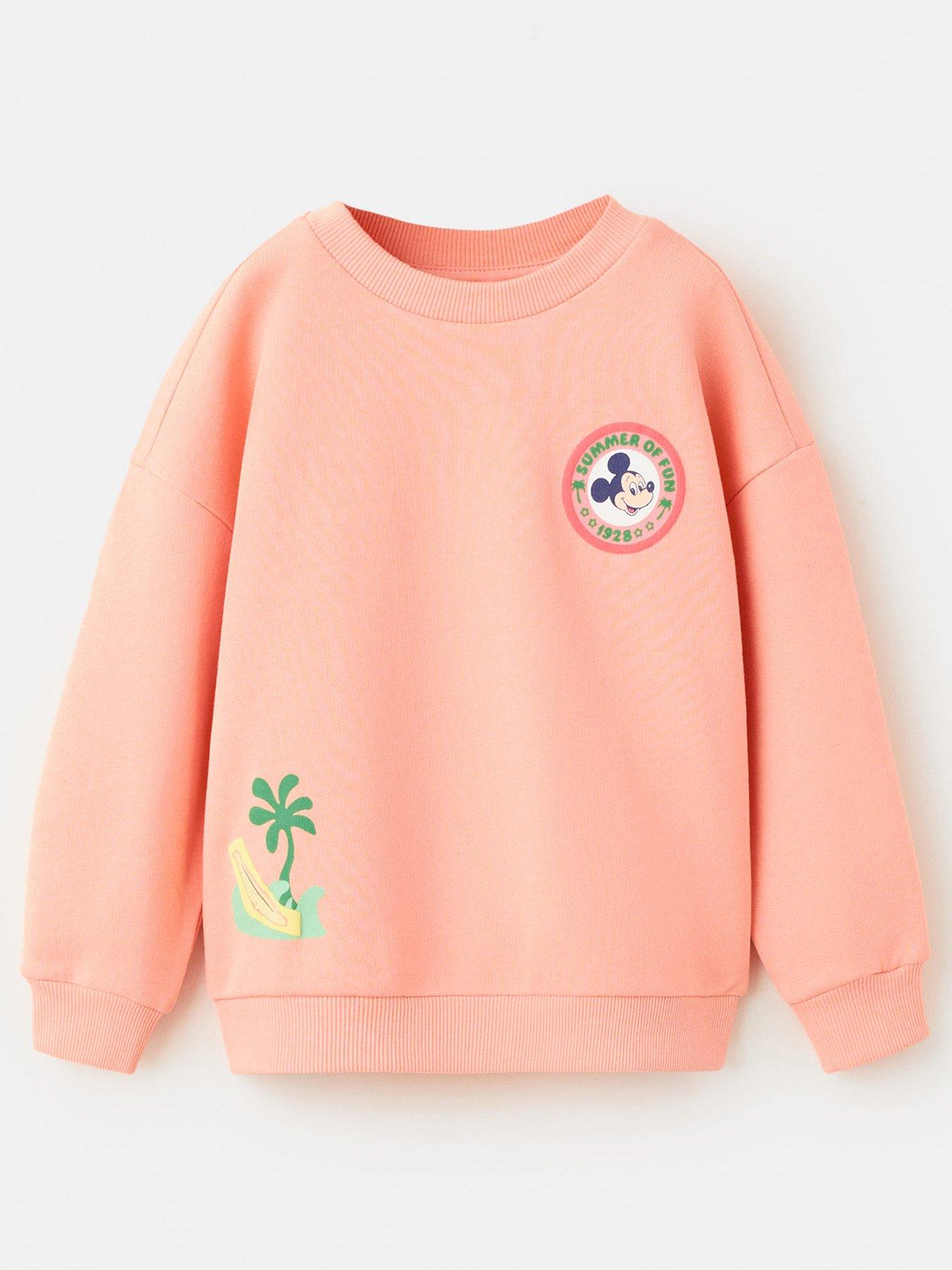 Mango Younger Boys Mickey Mouse Back Print Sweat - Orange