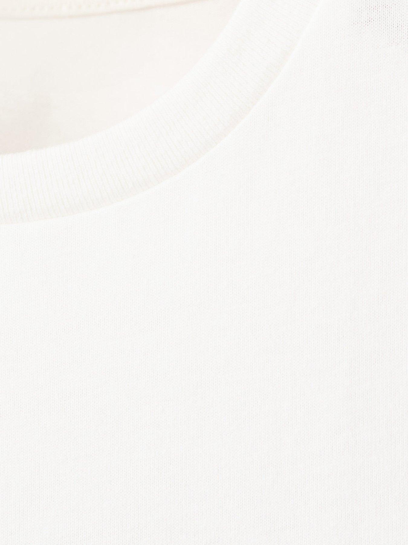 Image 5 of 6 of Mango Younger Girls Embroidered Flower Short Sleeve T-Shirt - Light Cream