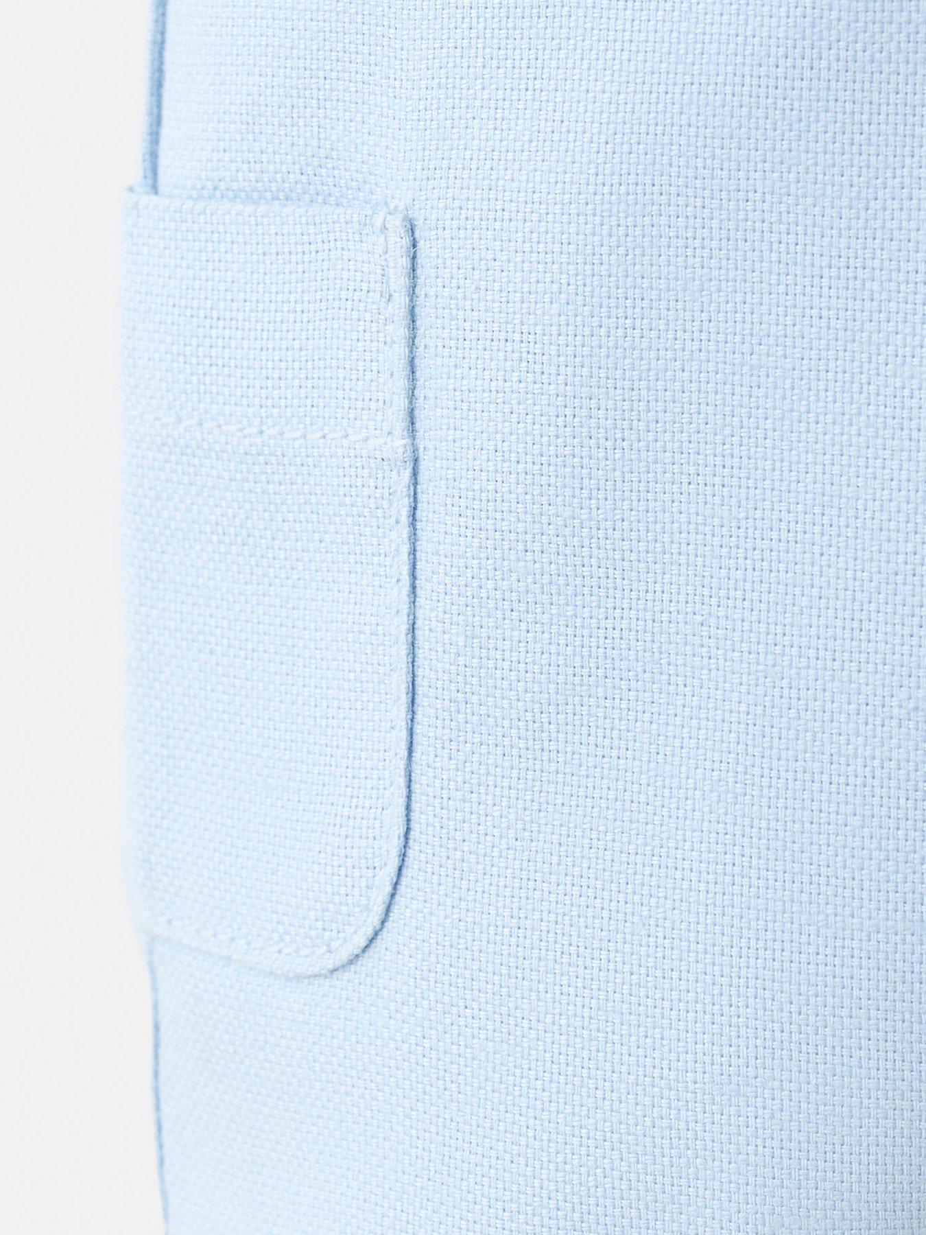 Image 3 of 4 of Mango Baby Boys Shorty Dungarees - Light Blue