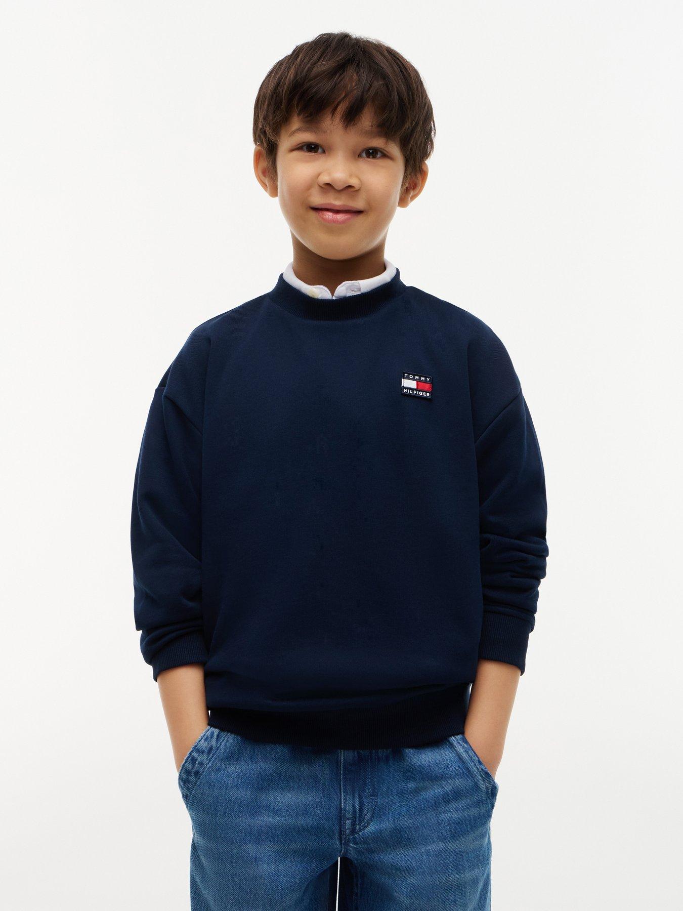 Tommy Hilfiger Kids Flag Heritage Sweatshirt, Navy, Size 16 Years
