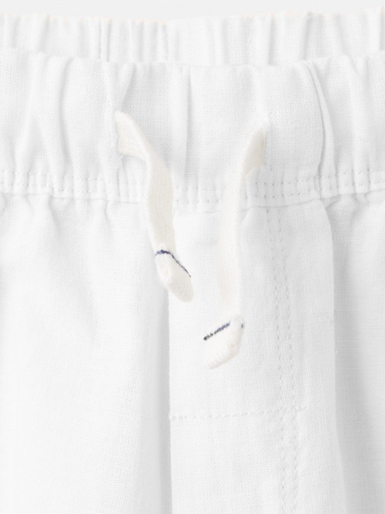 Image 4 of 4 of Mango Younger Boys Linen Mix Trousers - Light Cream