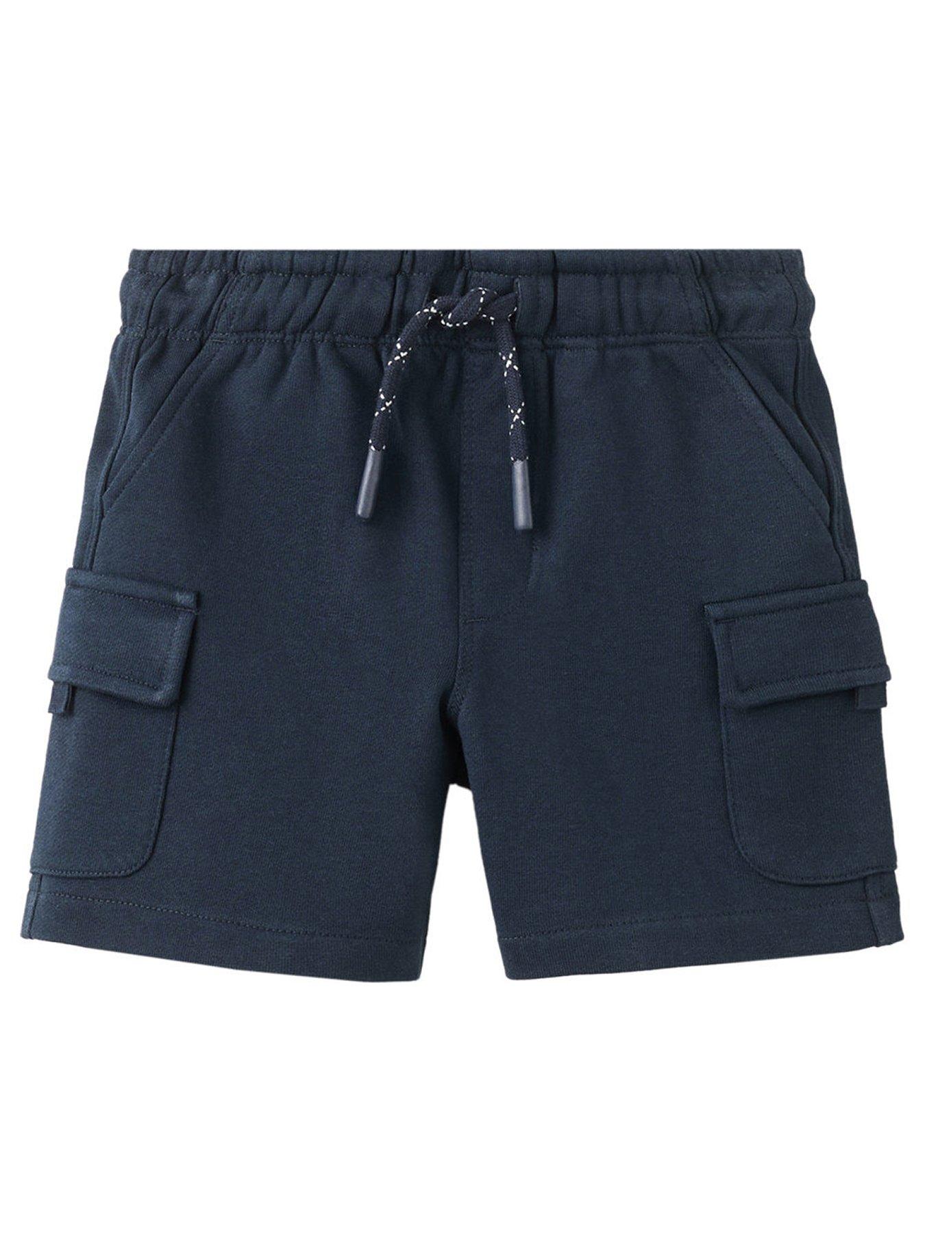 Mango: Younger Boys Jersey Cargo Shorts - Navy