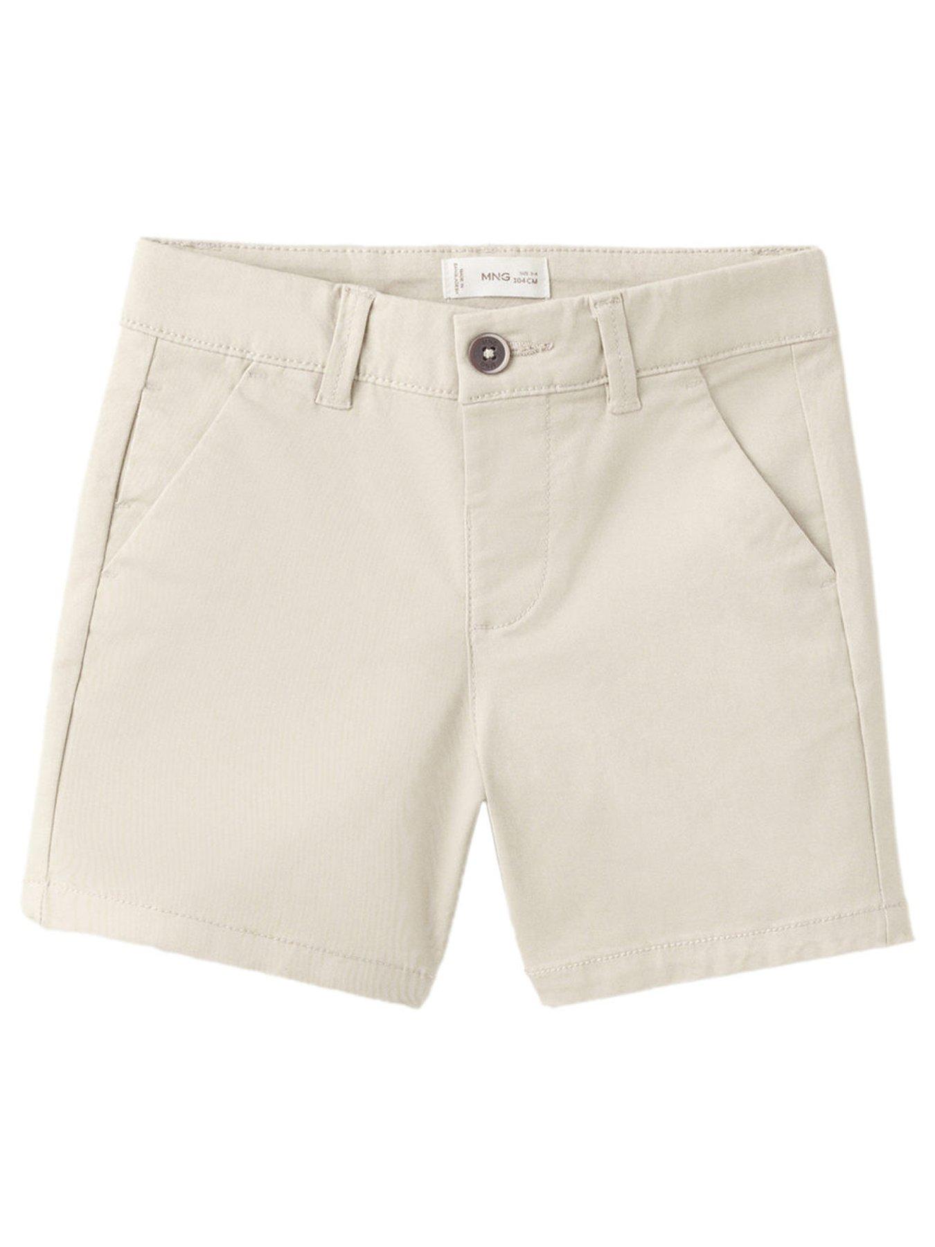 Mango Younger Boys Chino Shorts, Beige, Size 18-24 Months