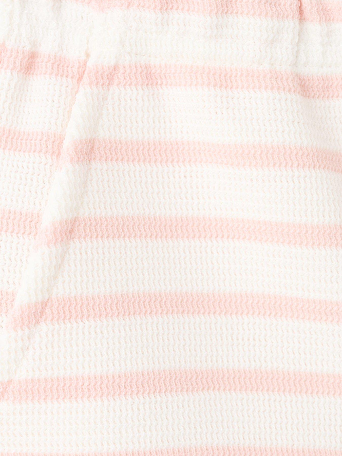 Image 3 of 4 of Mango Younger Girls Stripe Shorts - Pink