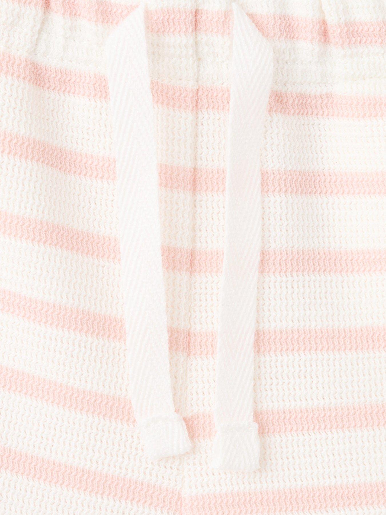 Image 4 of 4 of Mango Younger Girls Stripe Shorts - Pink
