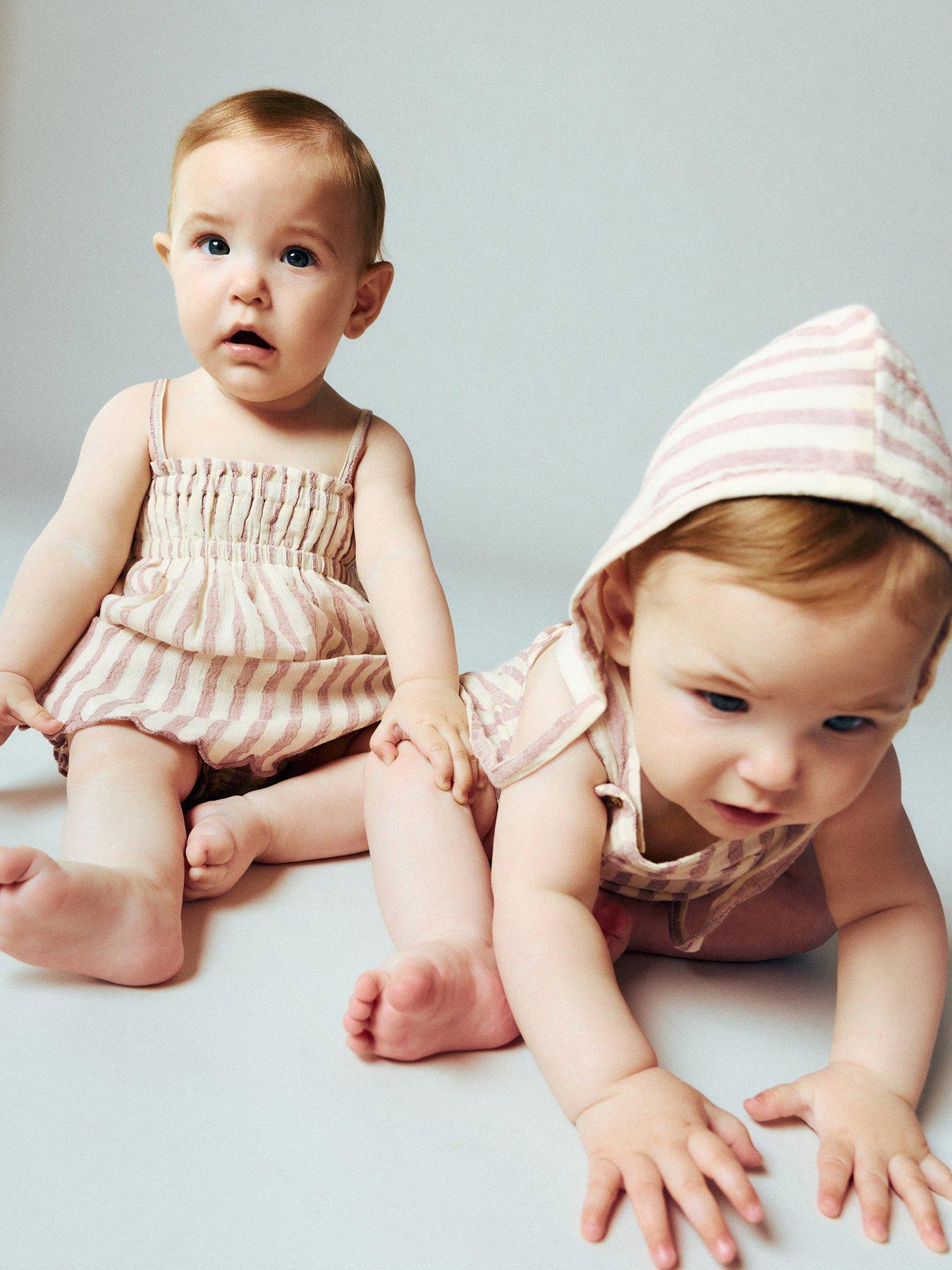 Mango Baby Girls Stripe Top & Bloomers Set, Light Purple, Size 18-24 Months