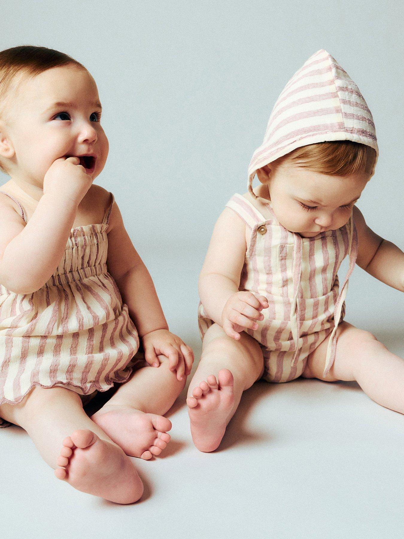 Mango Baby Girls Stripe Top & Bloomers Set - Light Purple | Very