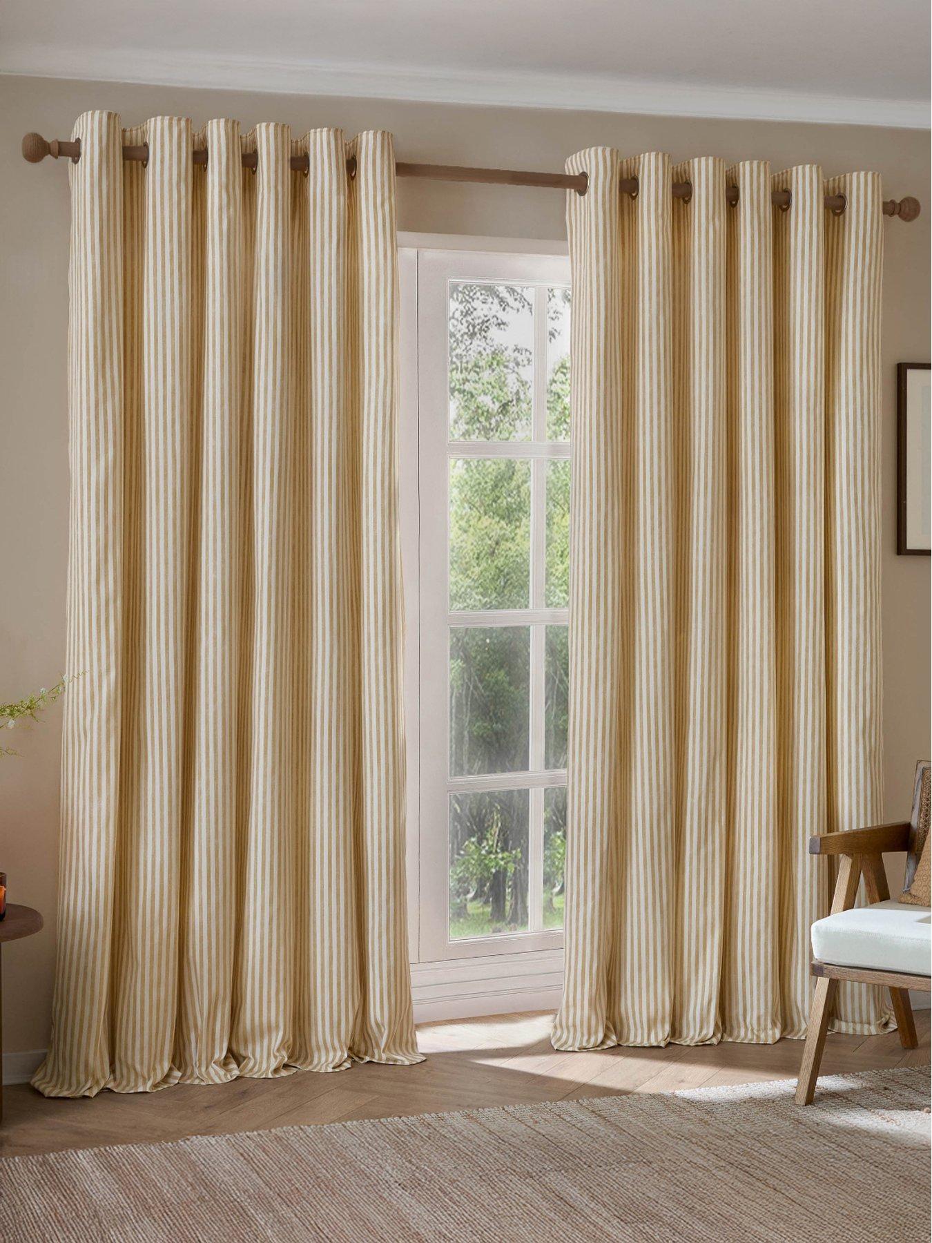Yard Hebden Stripe Eyelet Curtains