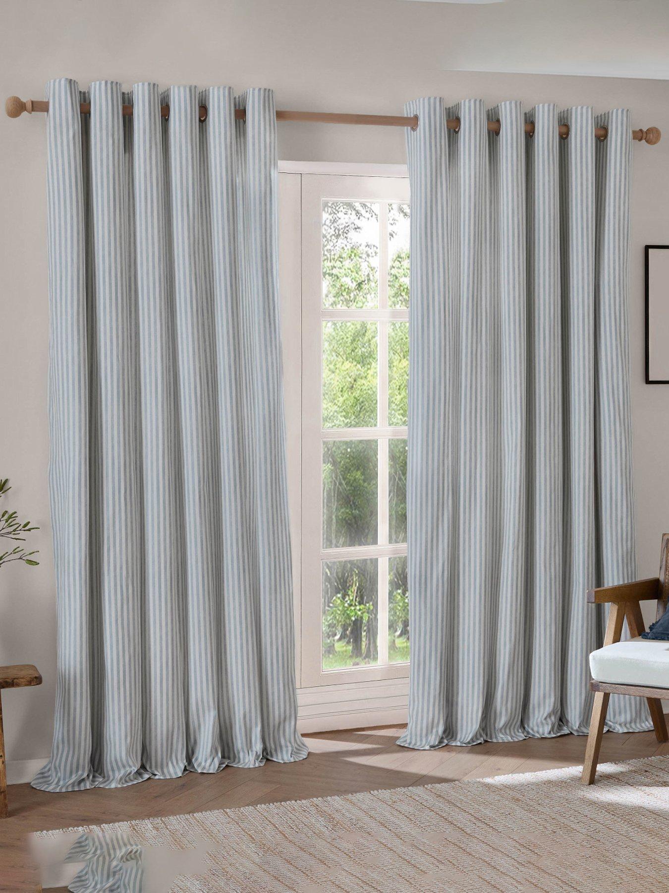 Yard Hebden Stripe Eyelet Curtains