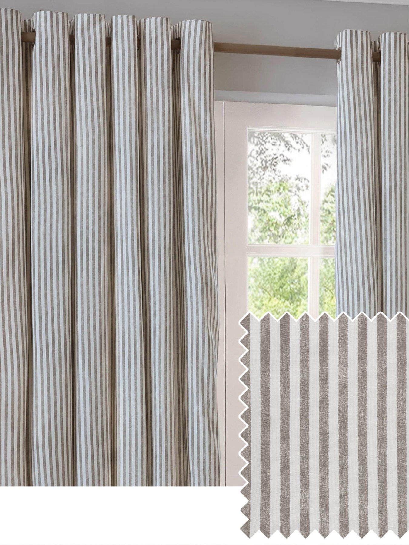 Image 2 of 6 of Yard Hebden Stripe Eyelet Curtains