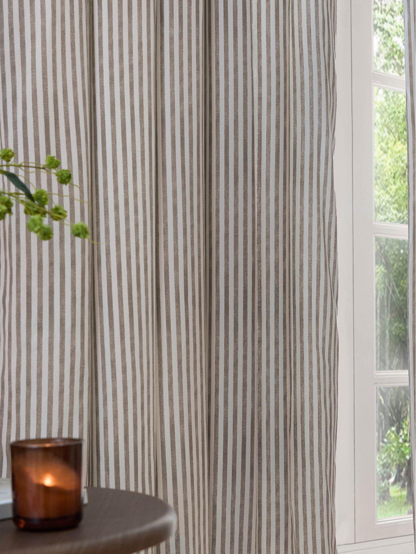Image 3 of 6 of Yard Hebden Stripe Eyelet Curtains