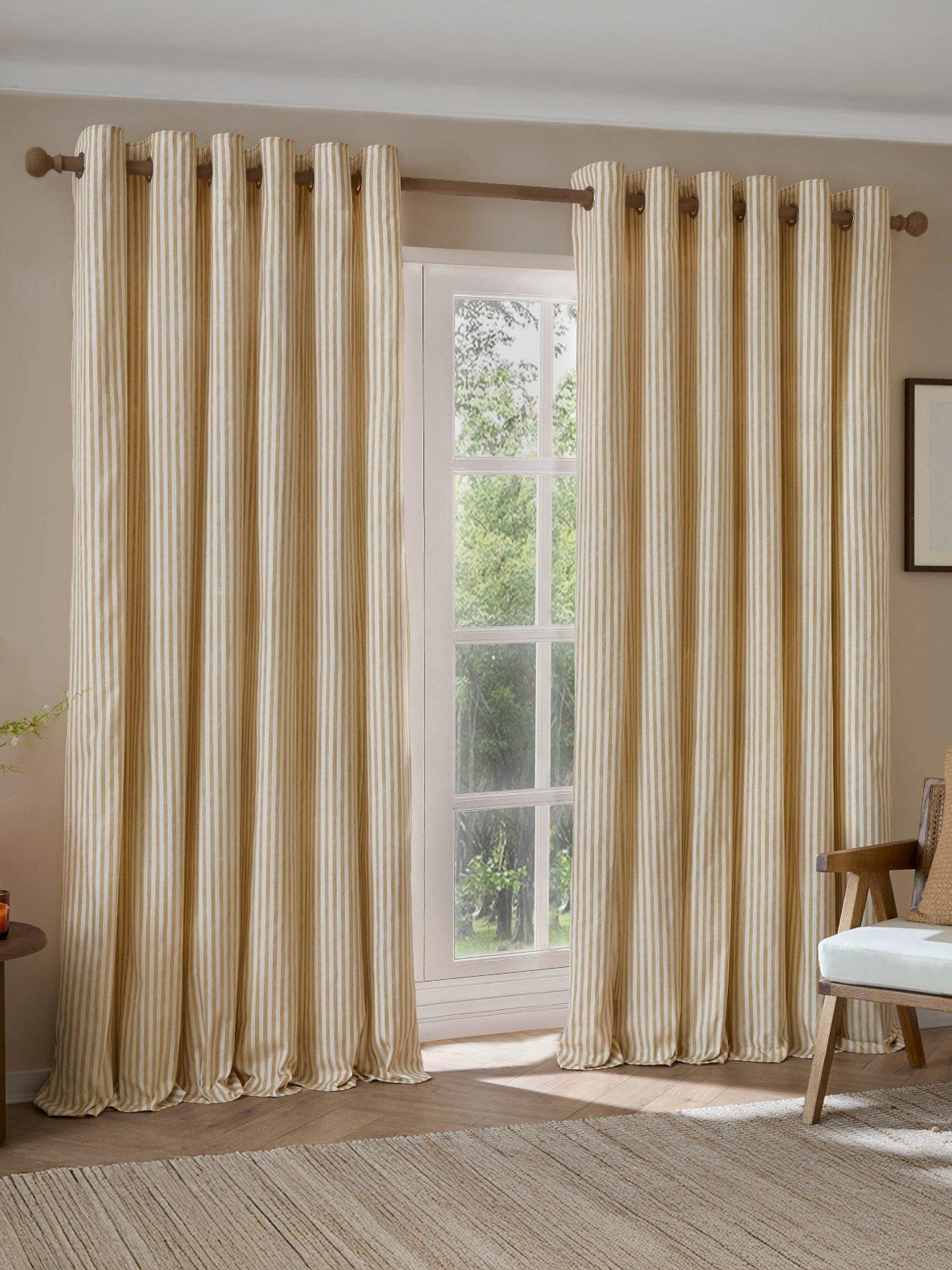 Yard Hebden Stripe Blackout Eyelet Curtains
