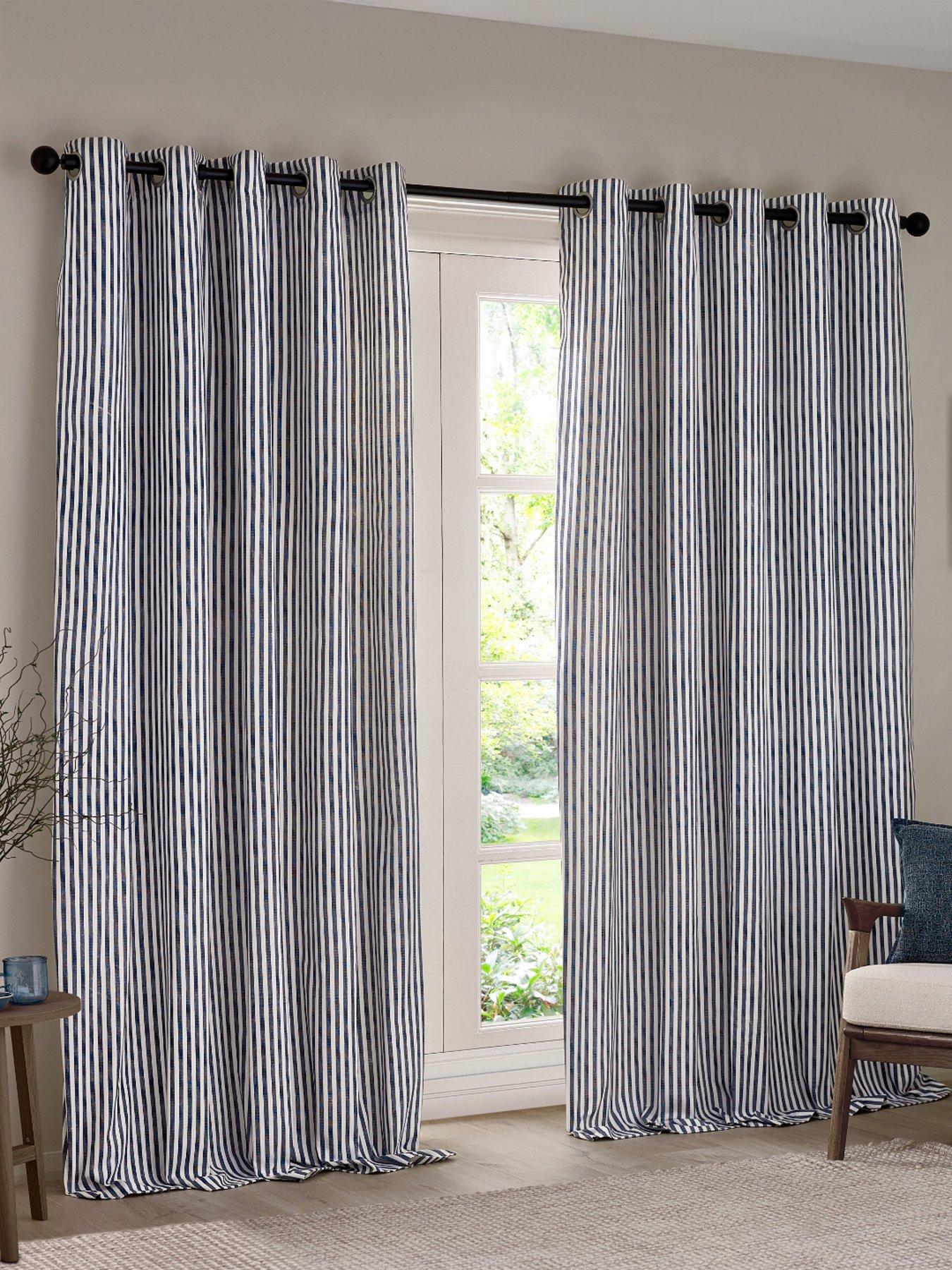 Yard Hebden Stripe Blackout Eyelet Curtains