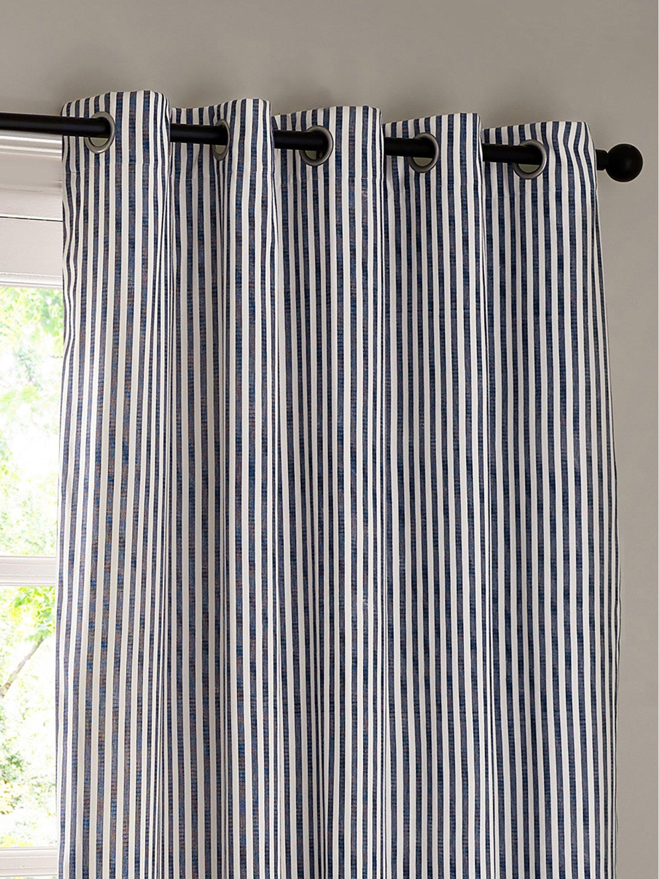 Image 4 of 6 of Yard Hebden Stripe Blackout Eyelet Curtains