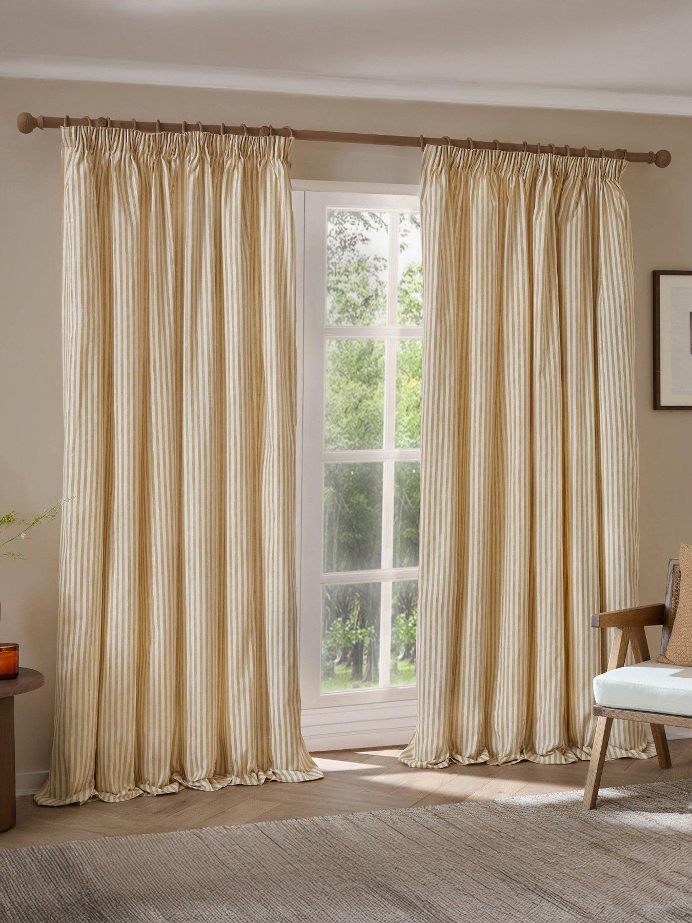 Yard Hebden Pencil Pleat Curtains Honey Yellow