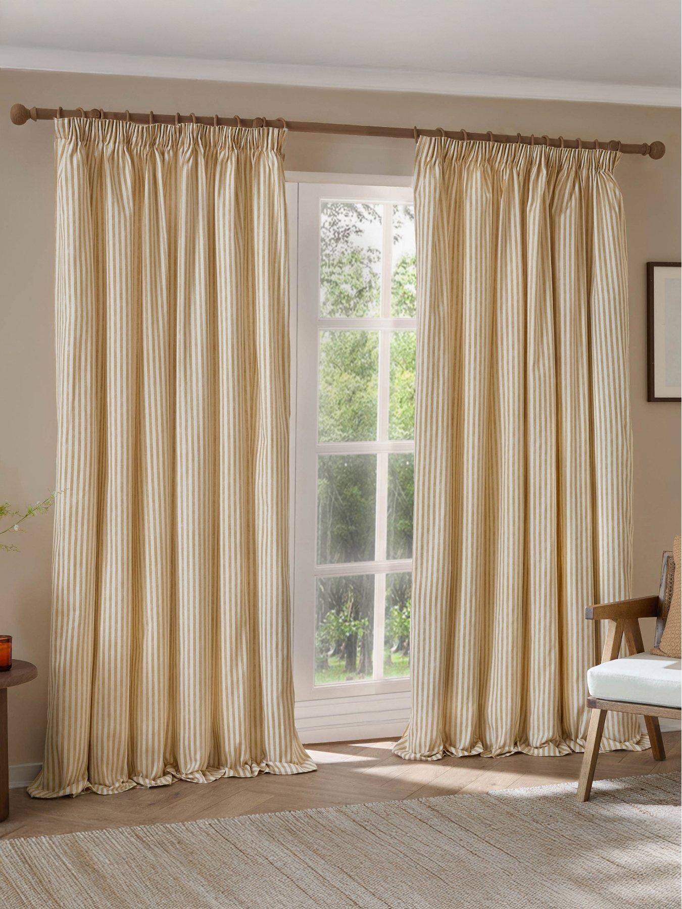 Yard Hebden Stripe Blackout Pencil Pleat Curtains
