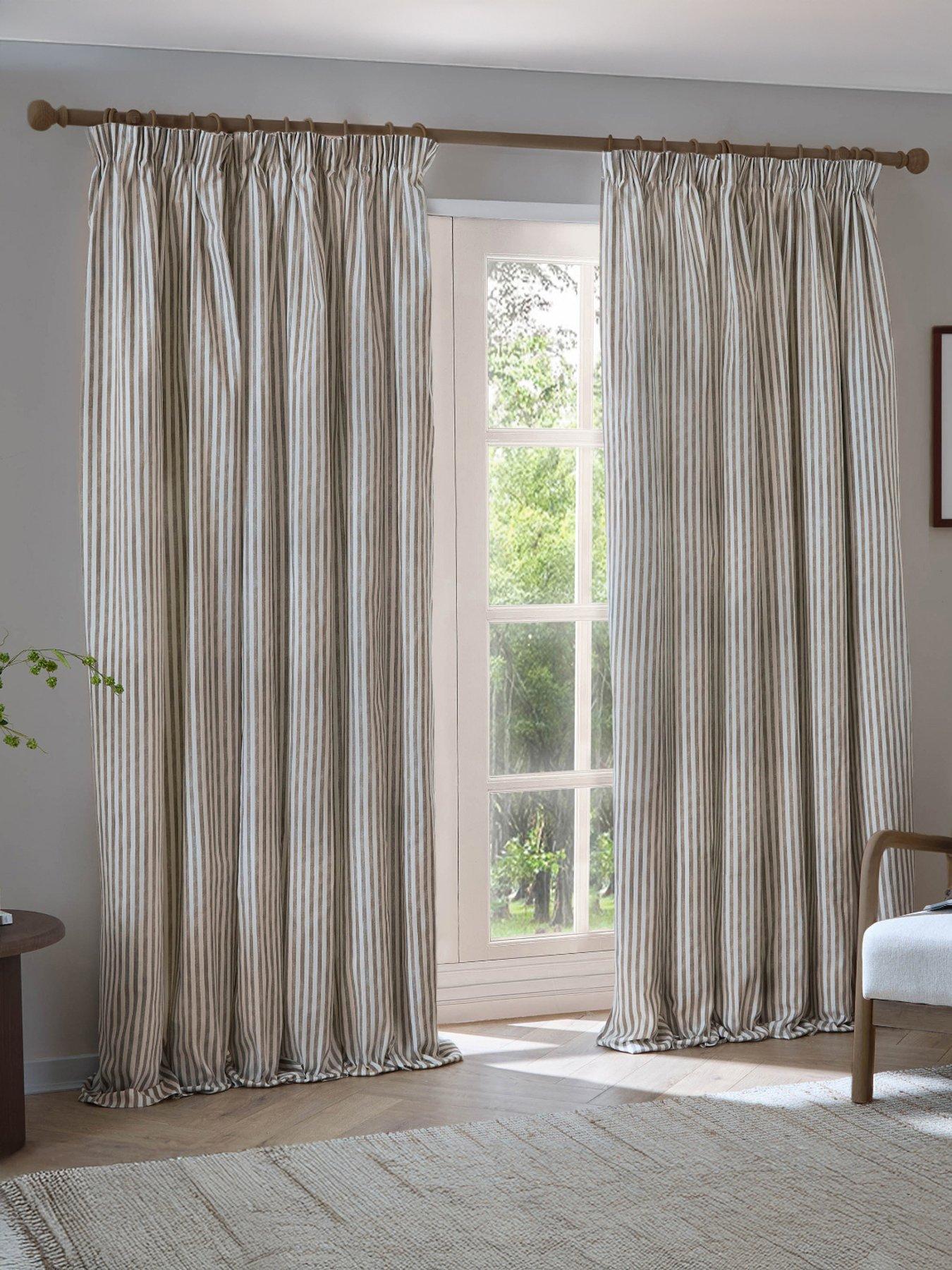 Yard Hebden Stripe Blackout Pencil Pleat Curtains